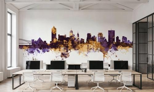 Memphis Tennessee Skyline Purple & Gold