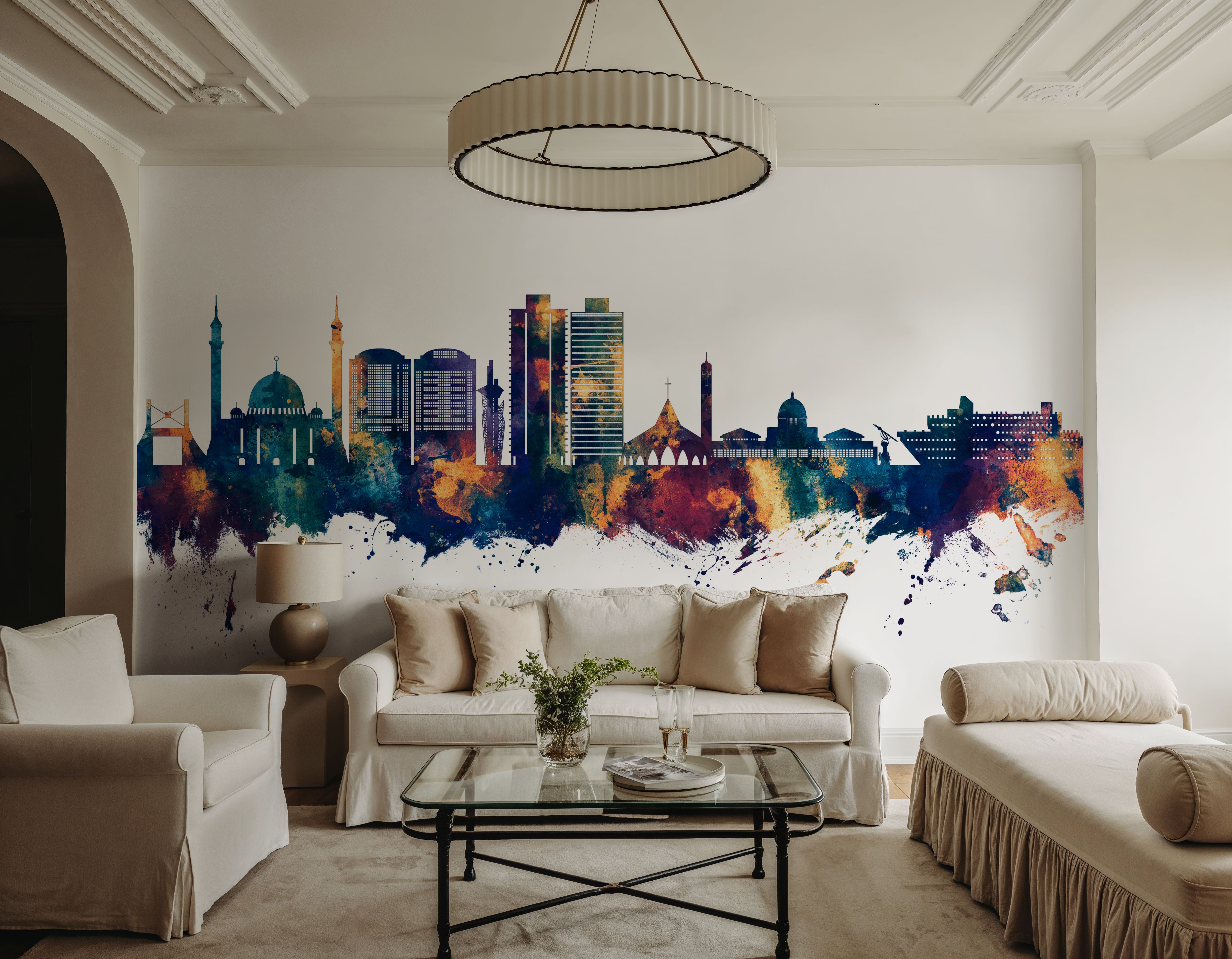 Abuja Nigeria Skyline Blue & Bronze