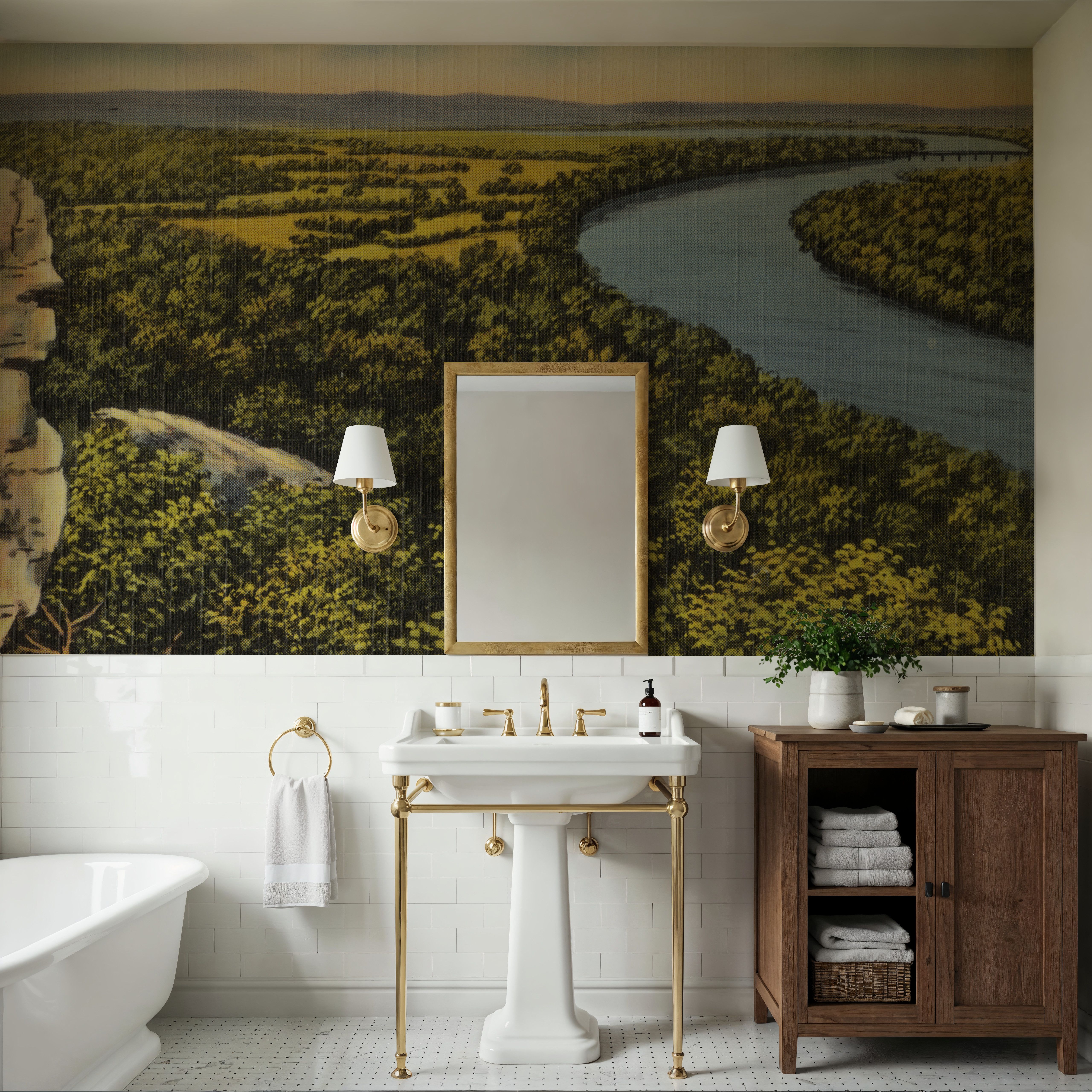 Brazos River - Screenprint Postcard