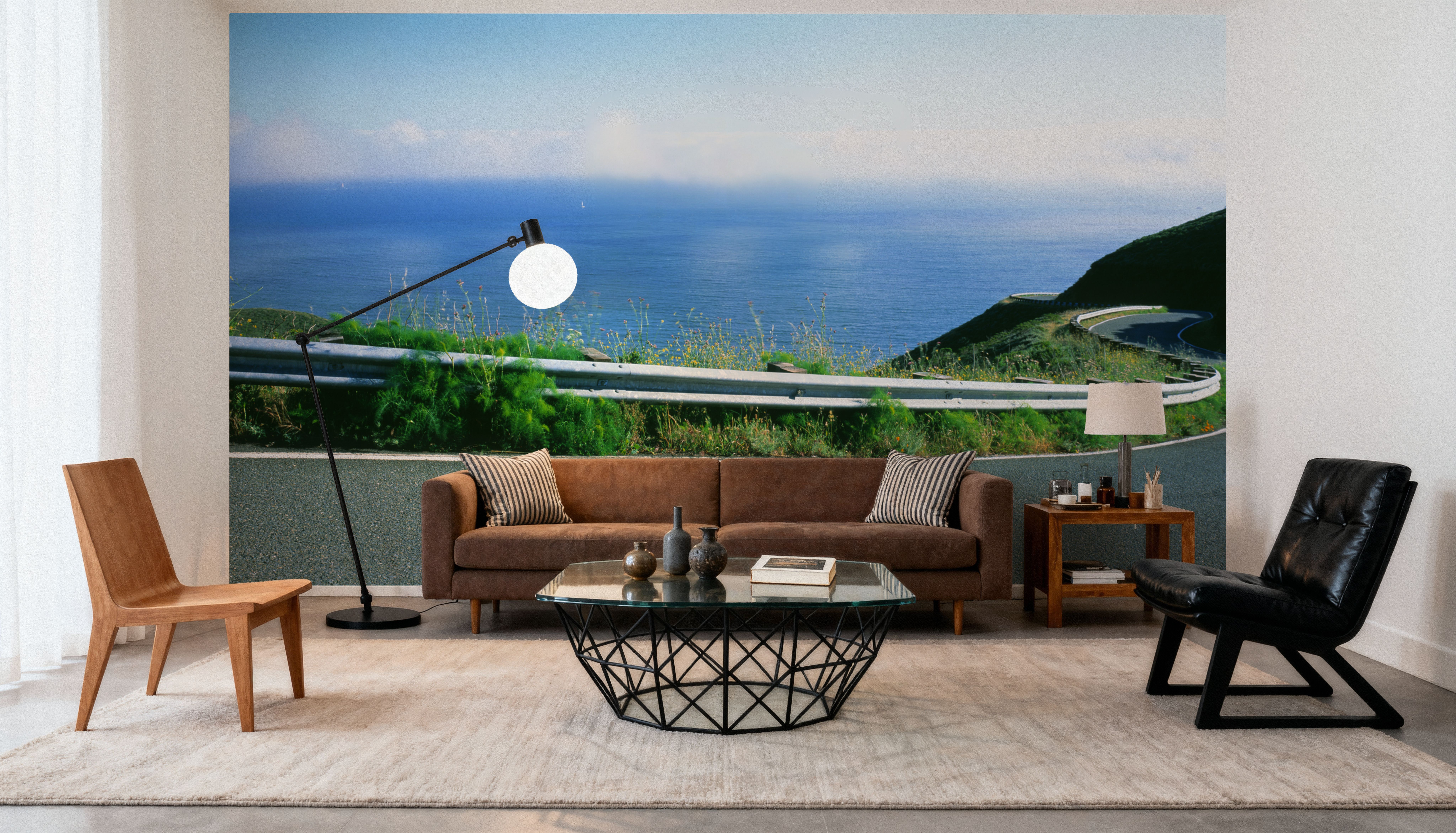 Coastal Highway Journey Blue, Tapeten