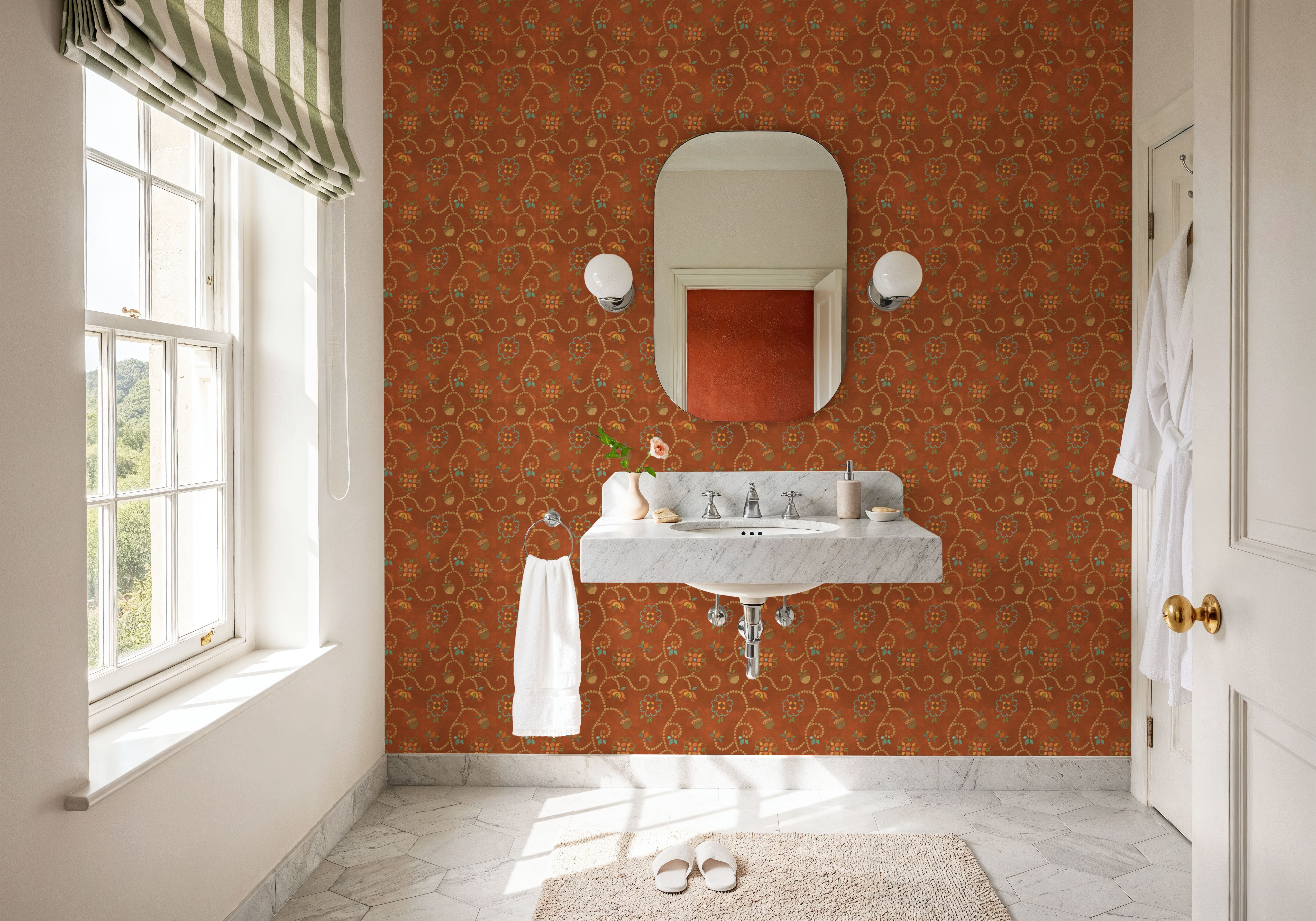 Autumn Acorns Brown, Wallpaper