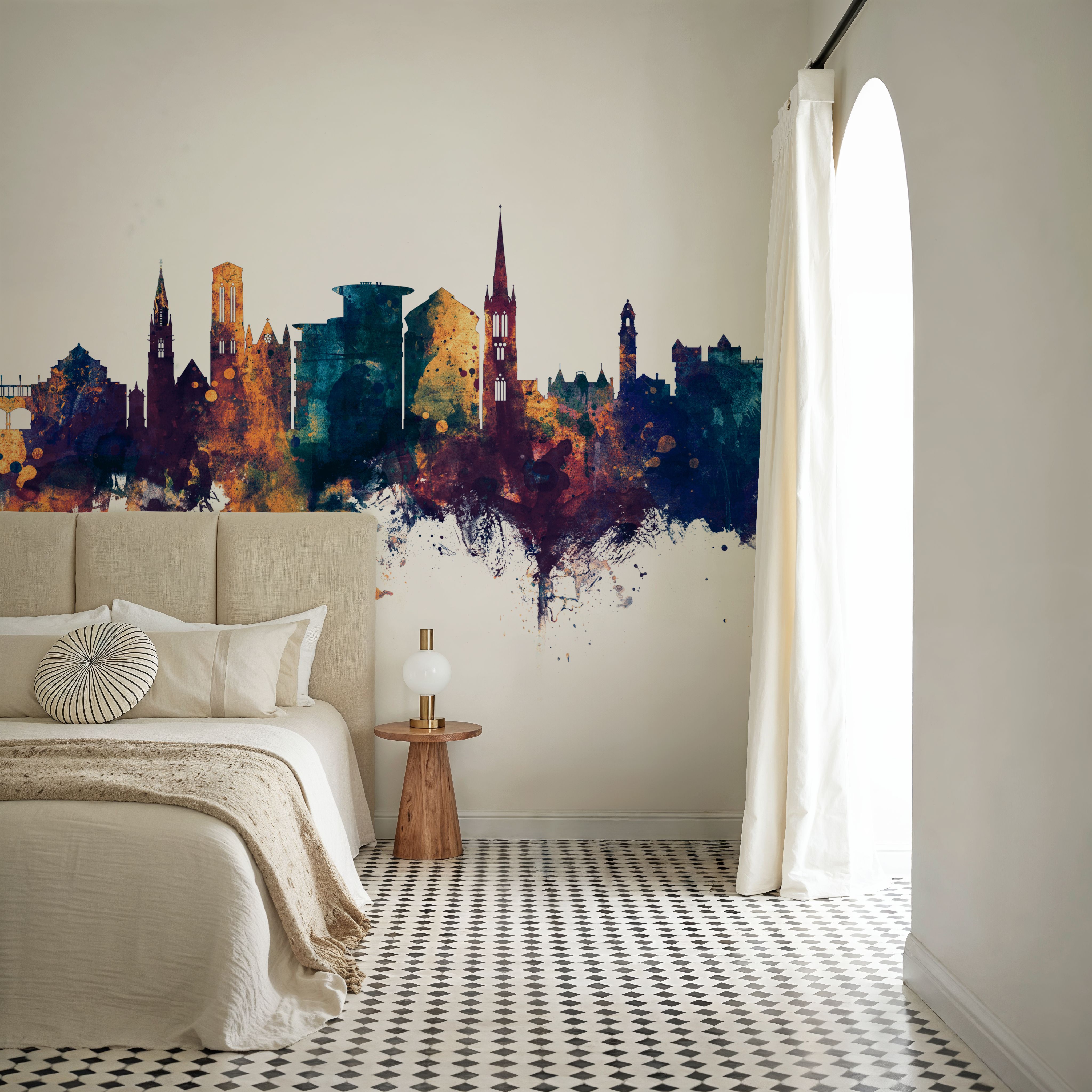 Bournemouth England Skyline Blue & Bronze