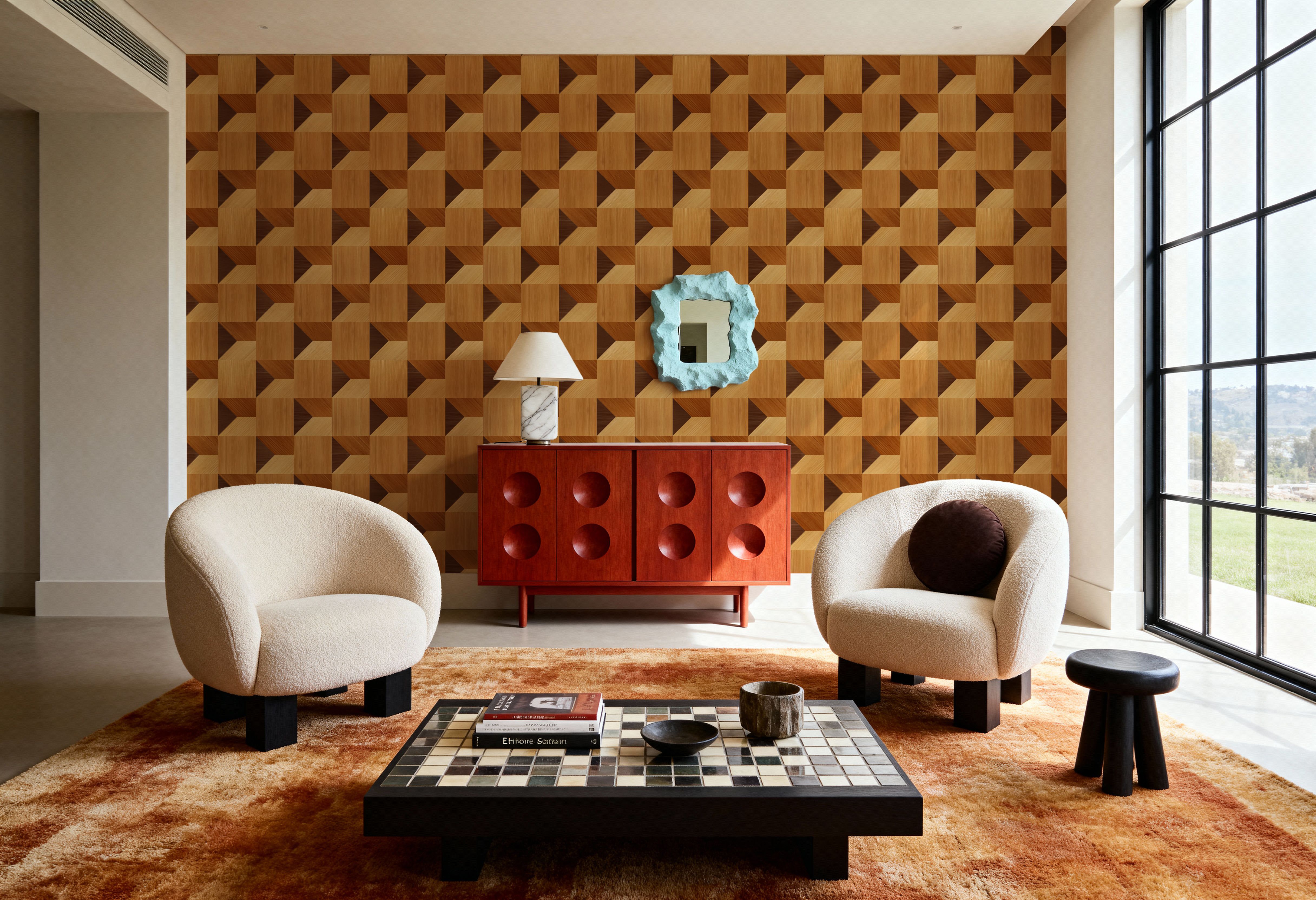 Illusion Box Marquetry, Mahogny