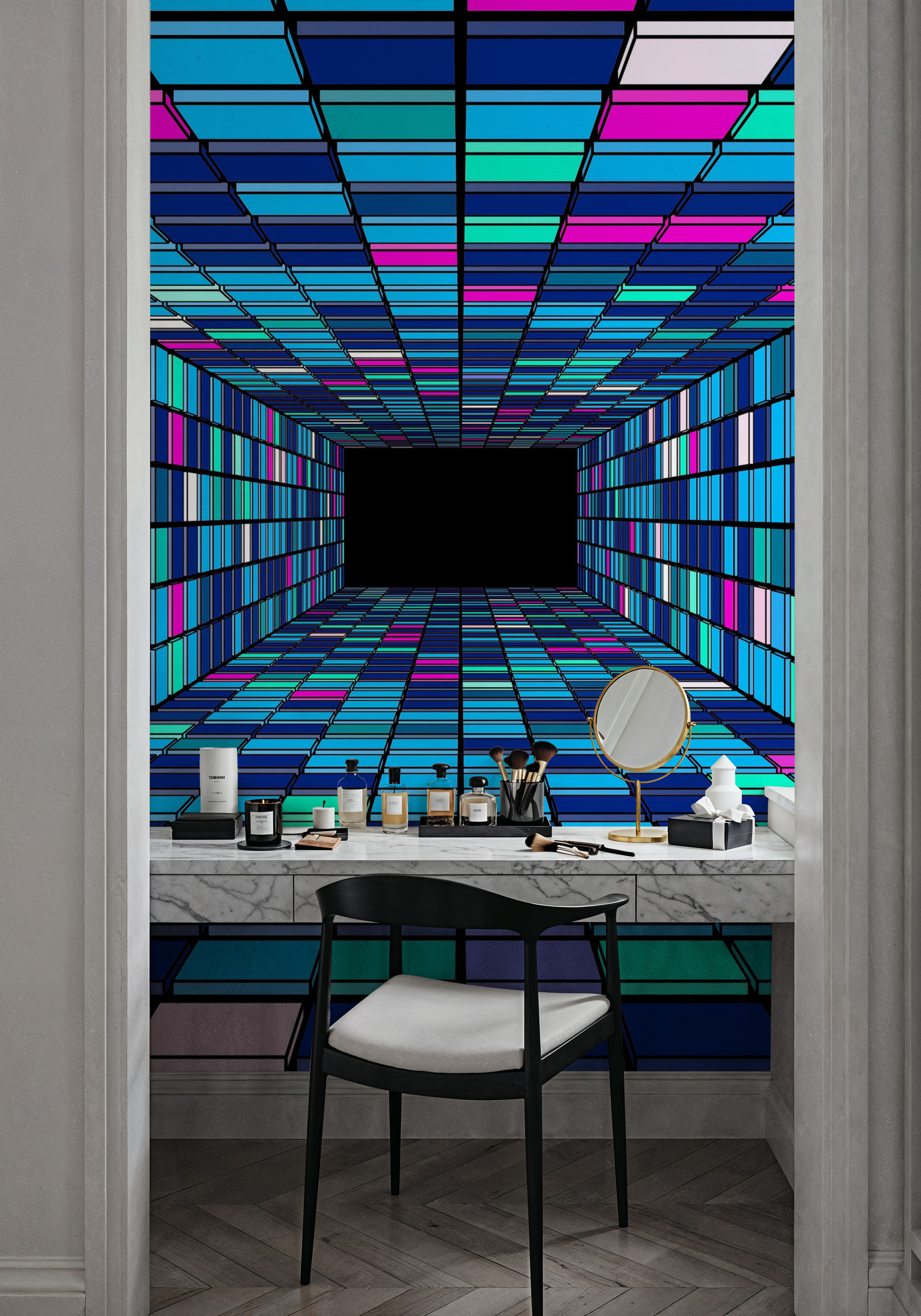 Retro Game Tunnel, Blue