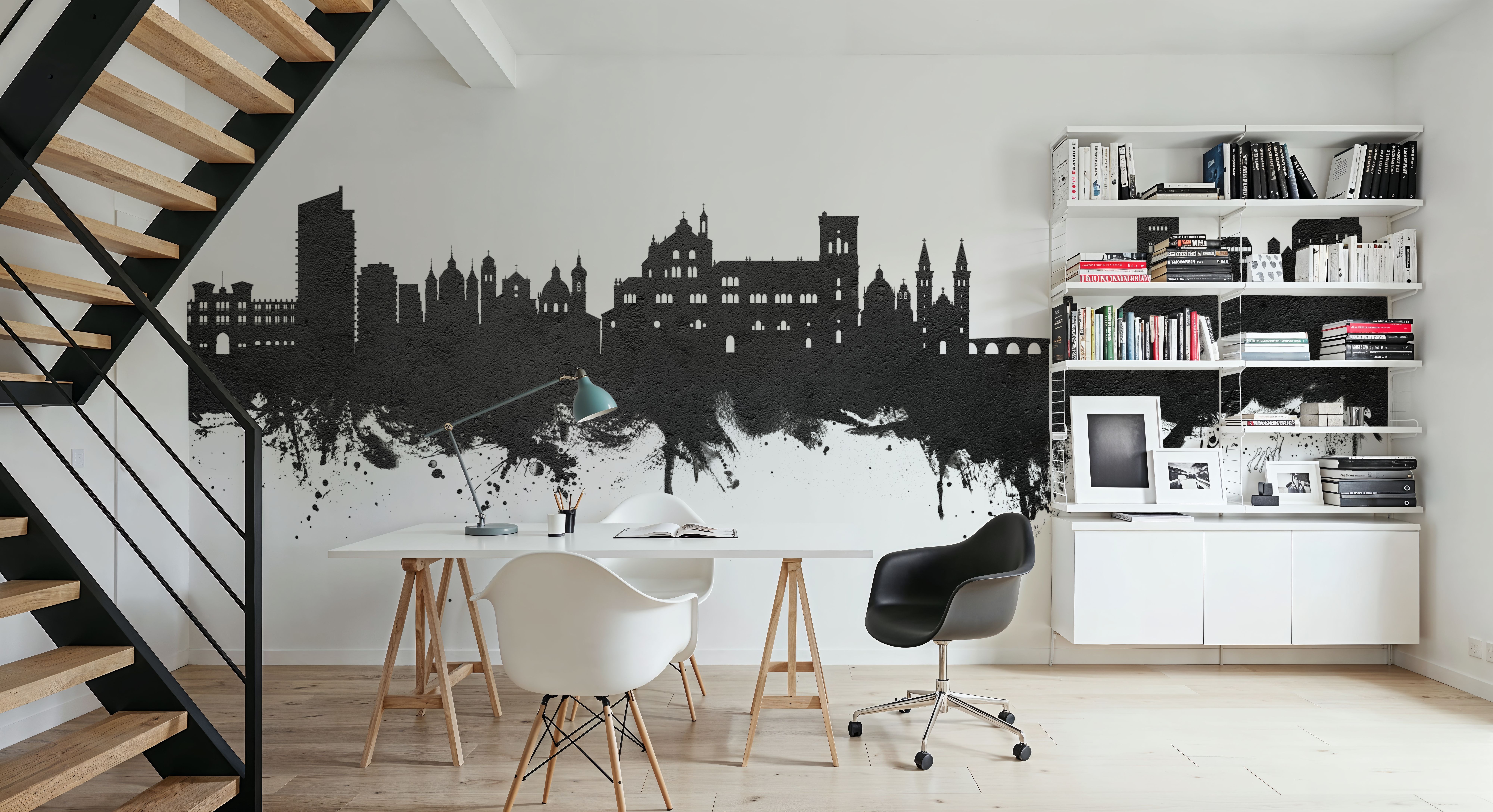 Granada Spain Skyline Black & White, Wallpaper