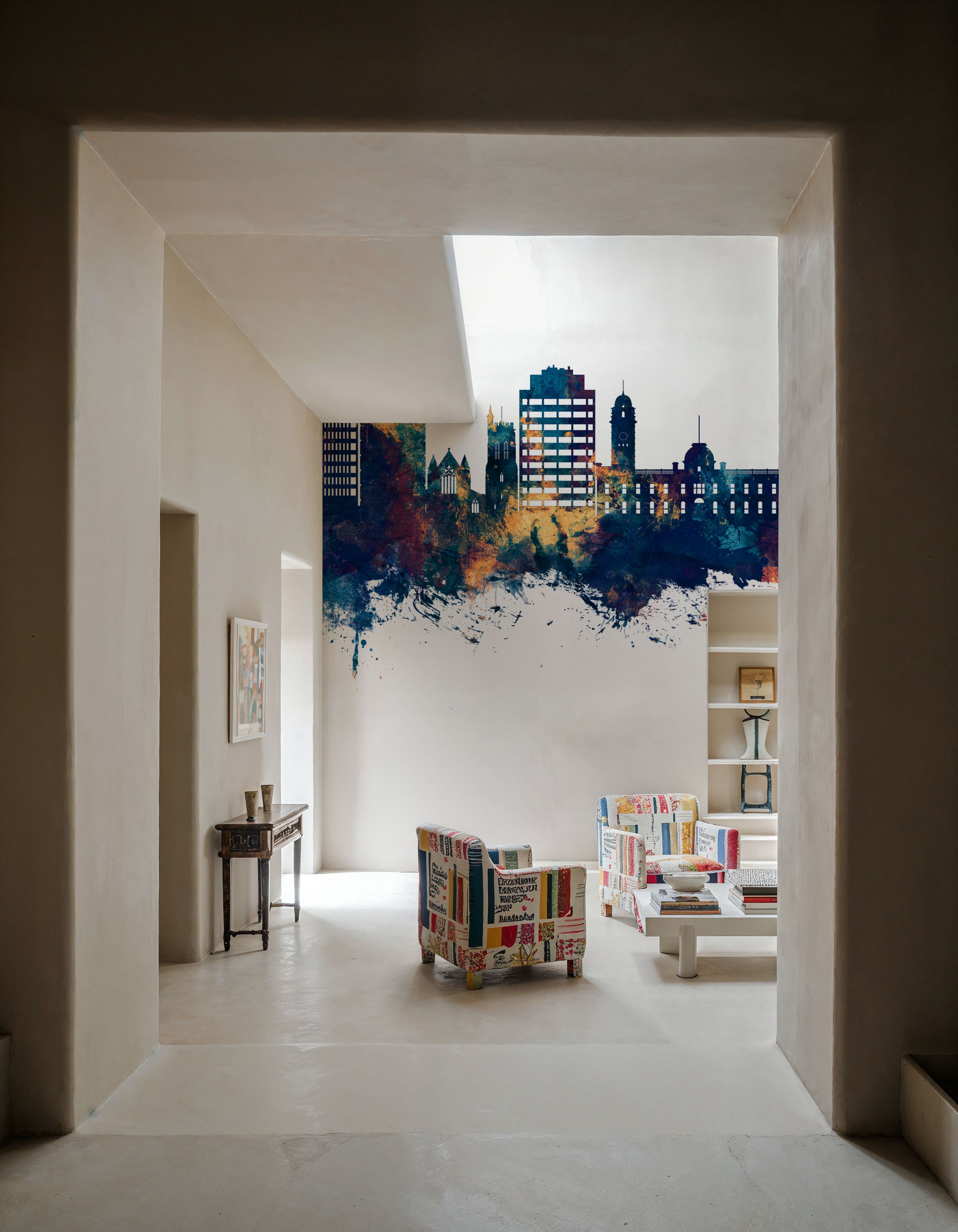 Hobart Australia Skyline Blue & Bronze