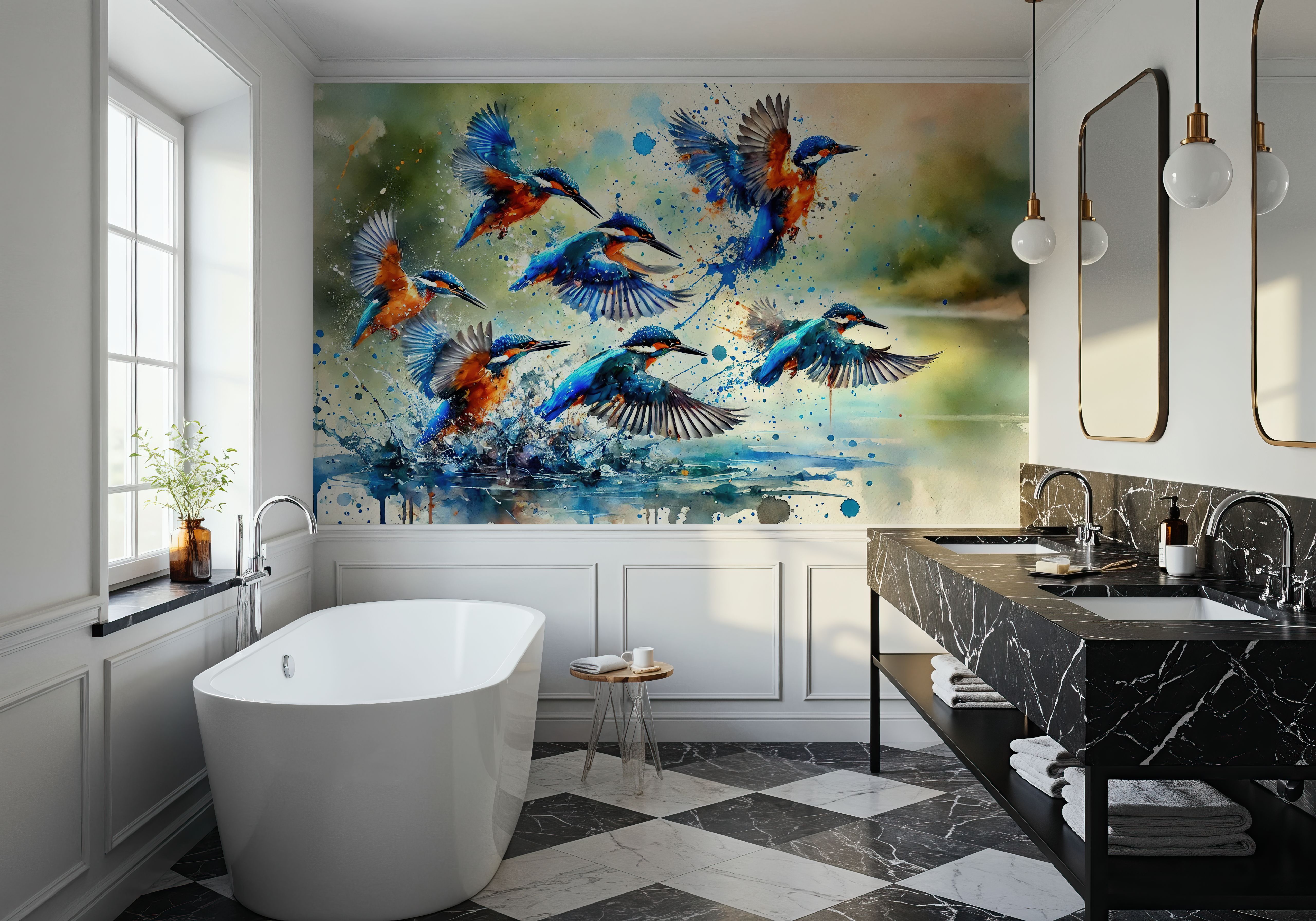 Aqua Flight of Kingfishers