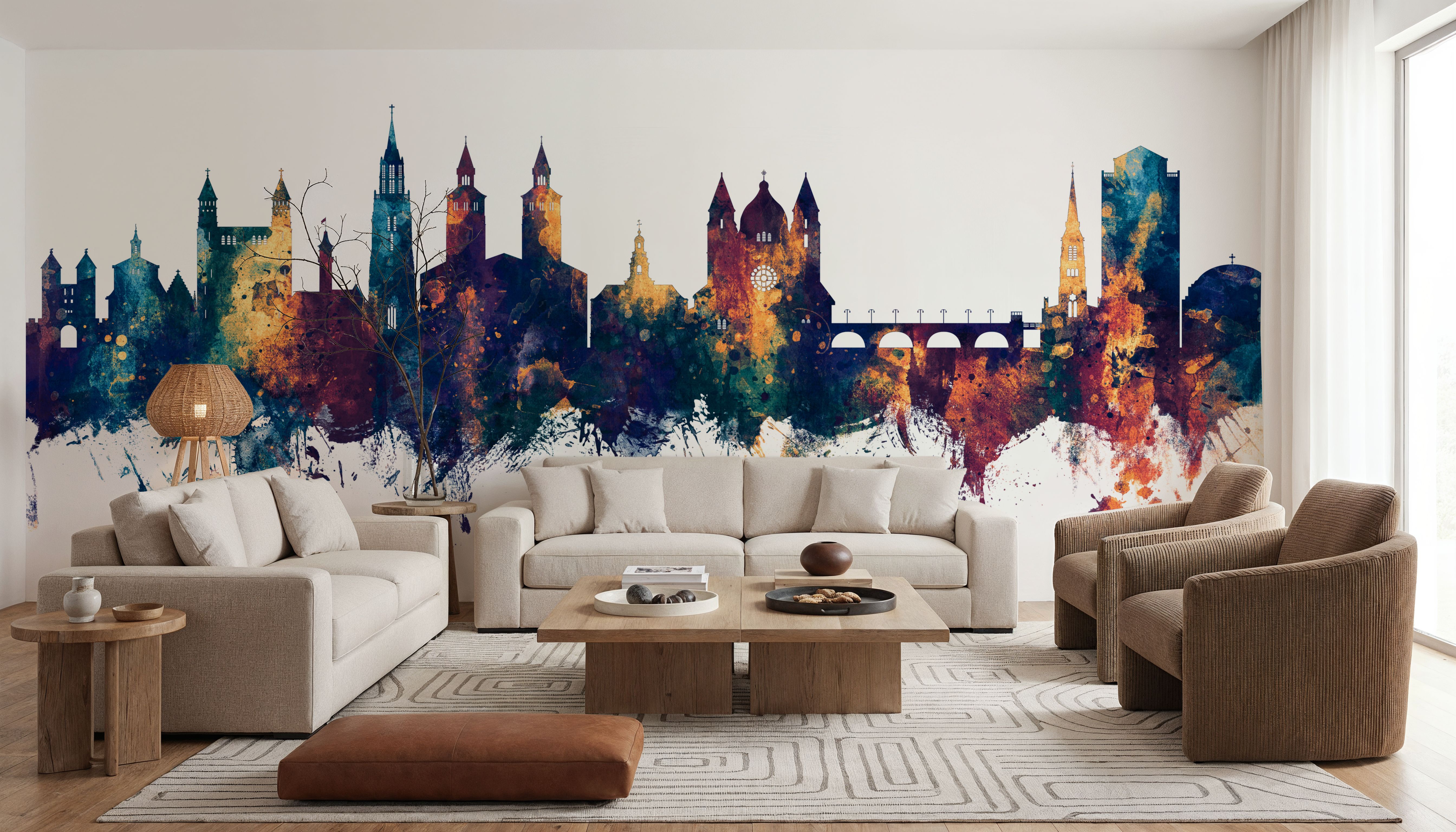 Maastricht The Netherlands Skyline Blue & Bronze