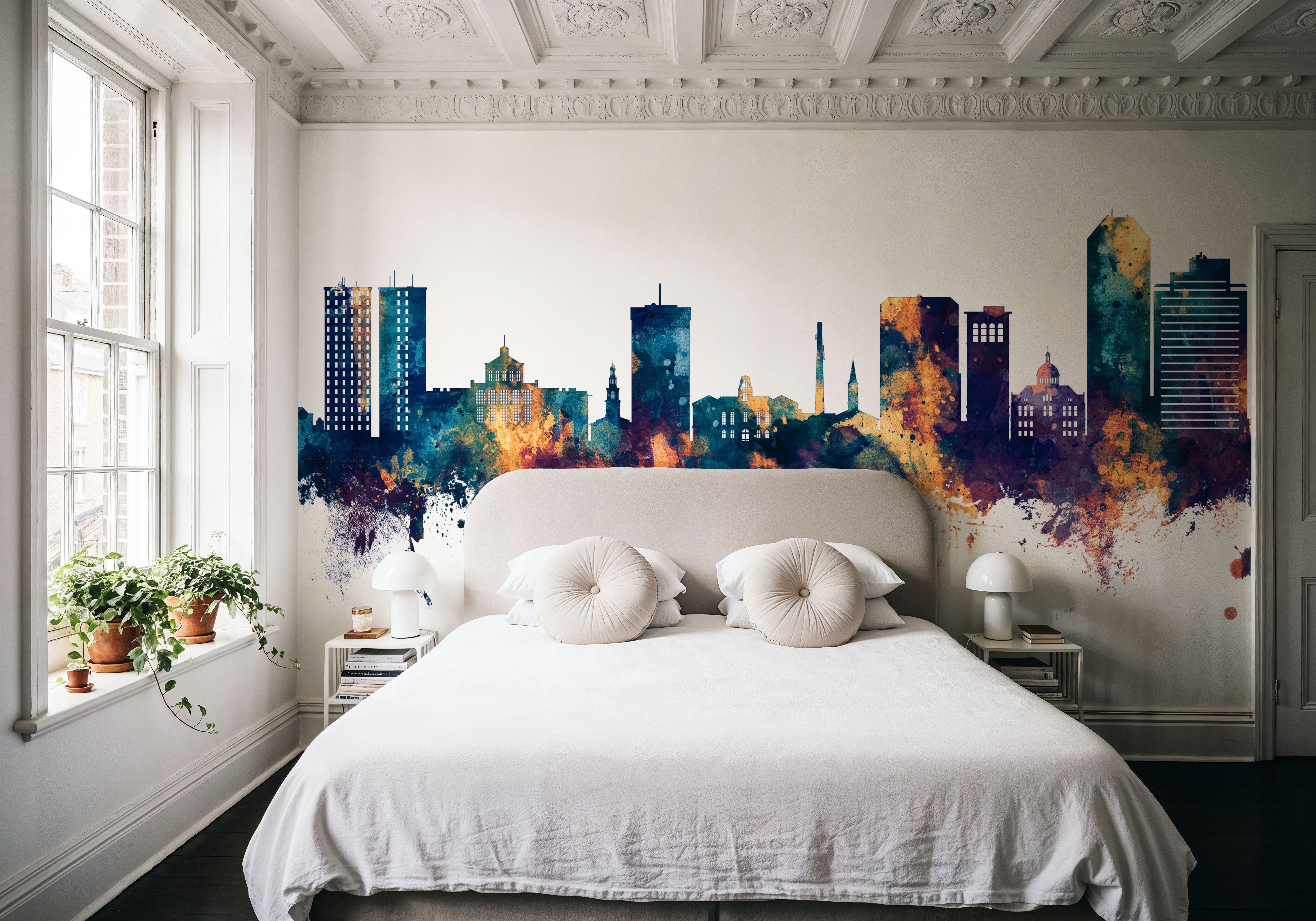 Lexington Kentucky Skyline Blue & Bronze