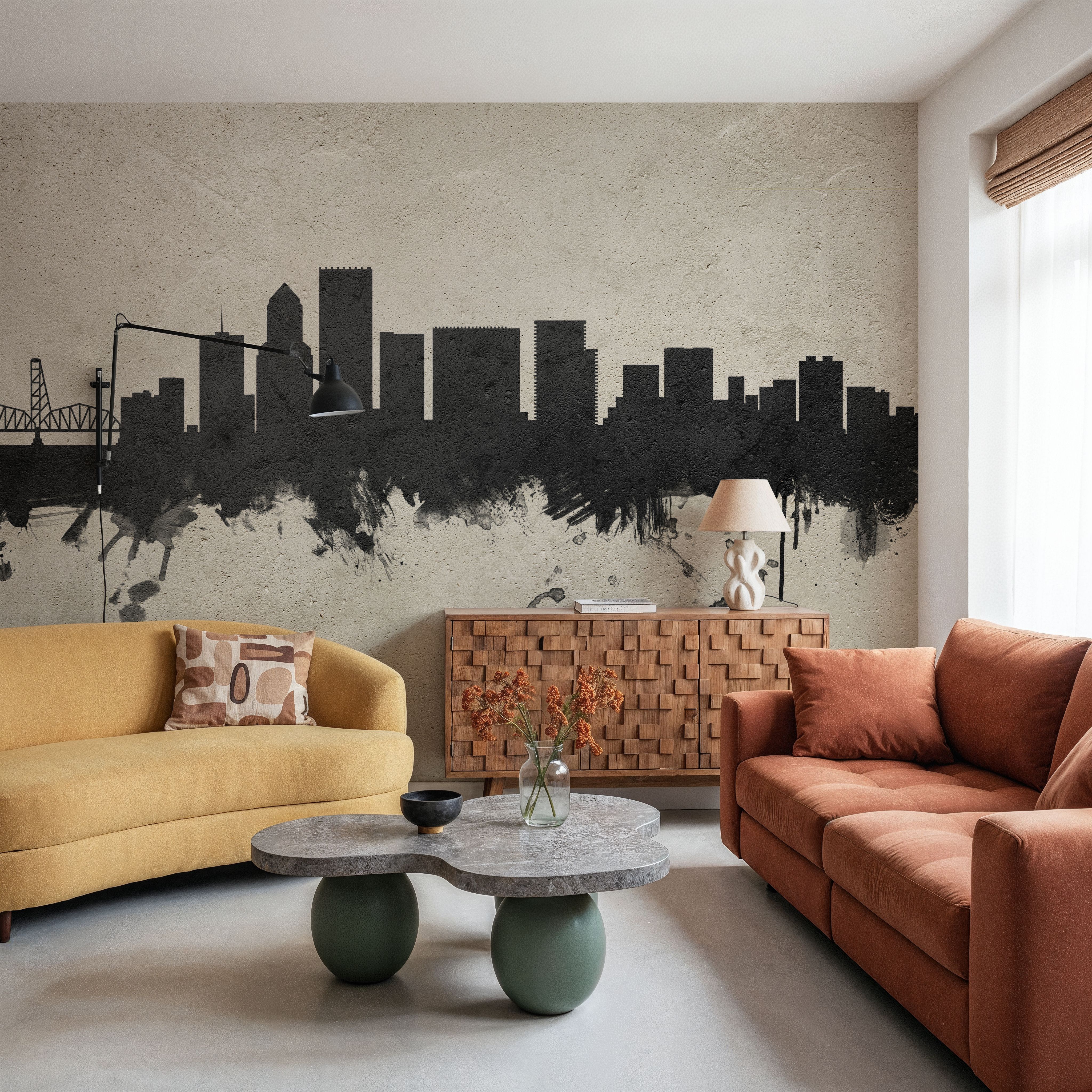 Portland Oregon Skyline Concrete