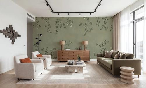 Rambling Rose, Ivory on Jade
