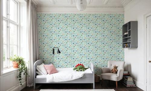 Flutterby Flowers Baby Blue