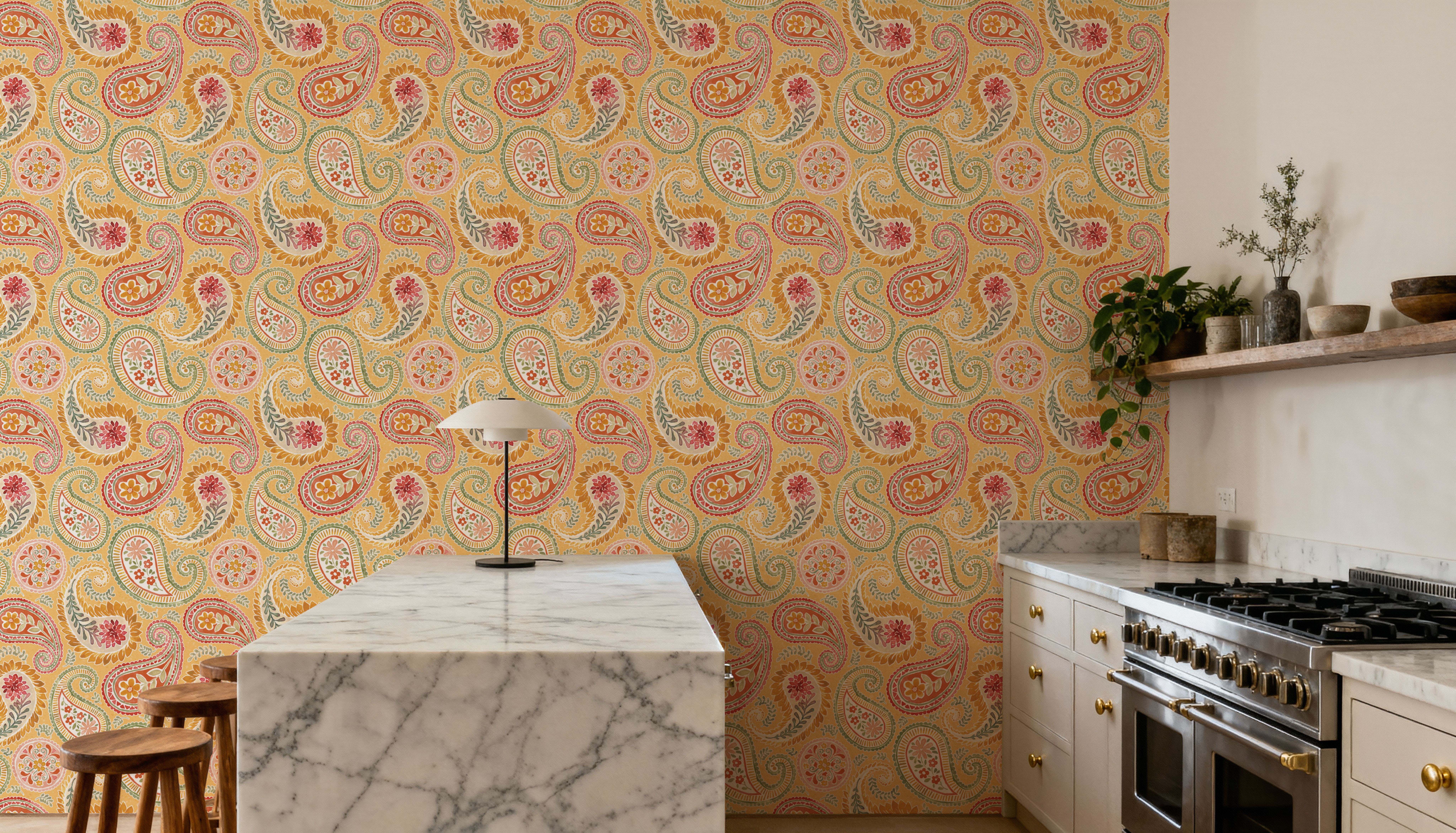 Harvest Paisley Yellow