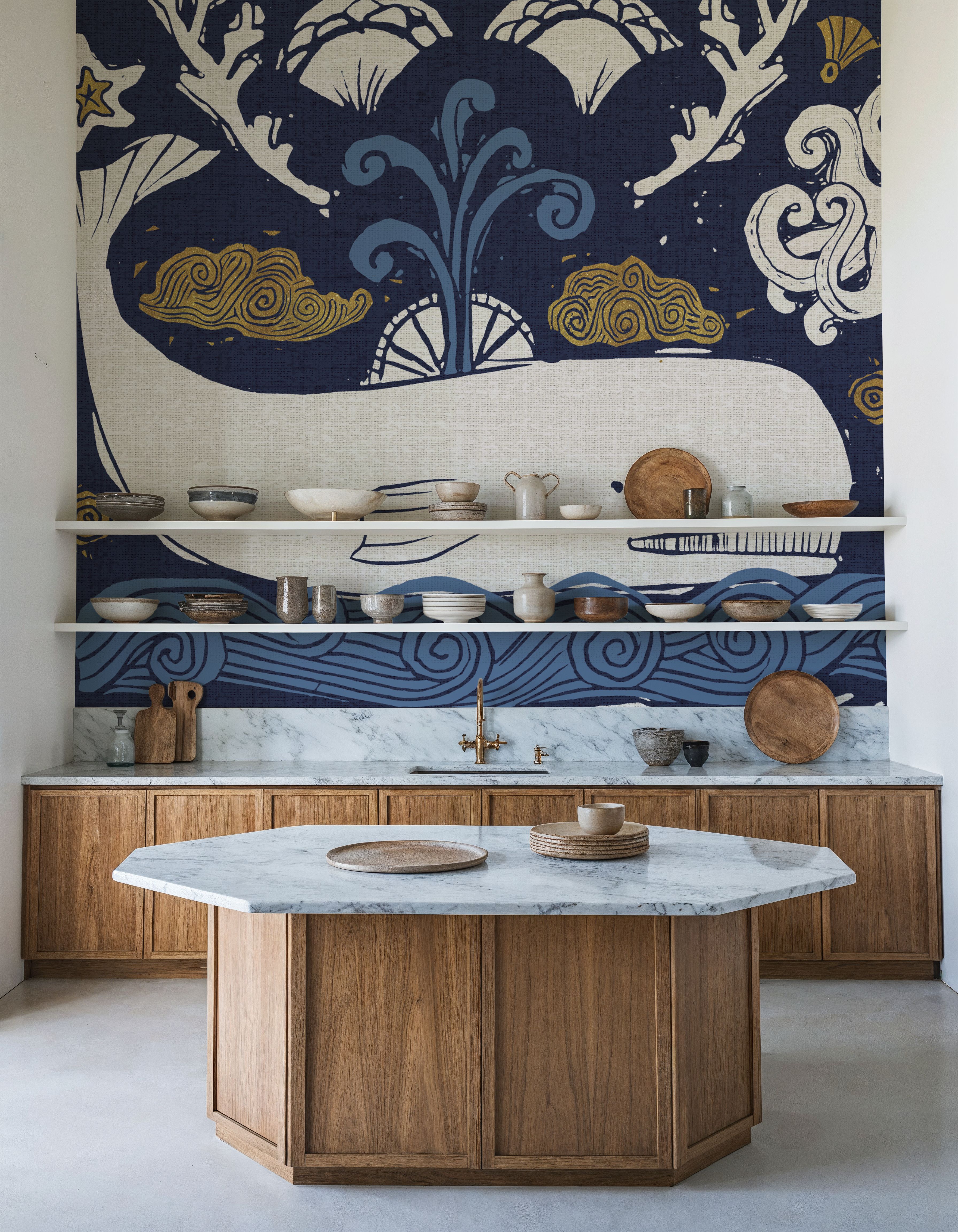 Whale Seas Blue