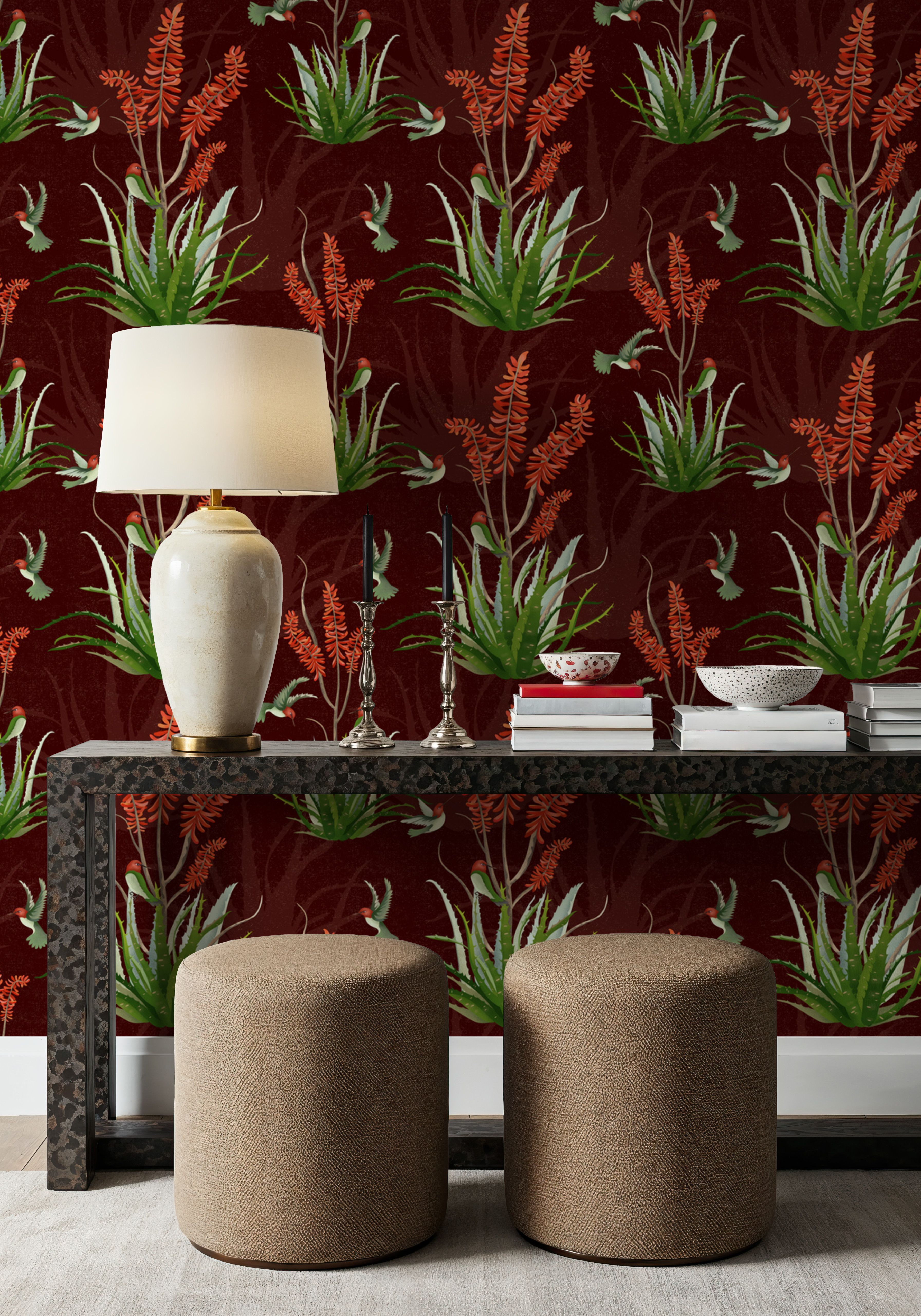 Aloe Vera Nectar, Rust Red, Tapet