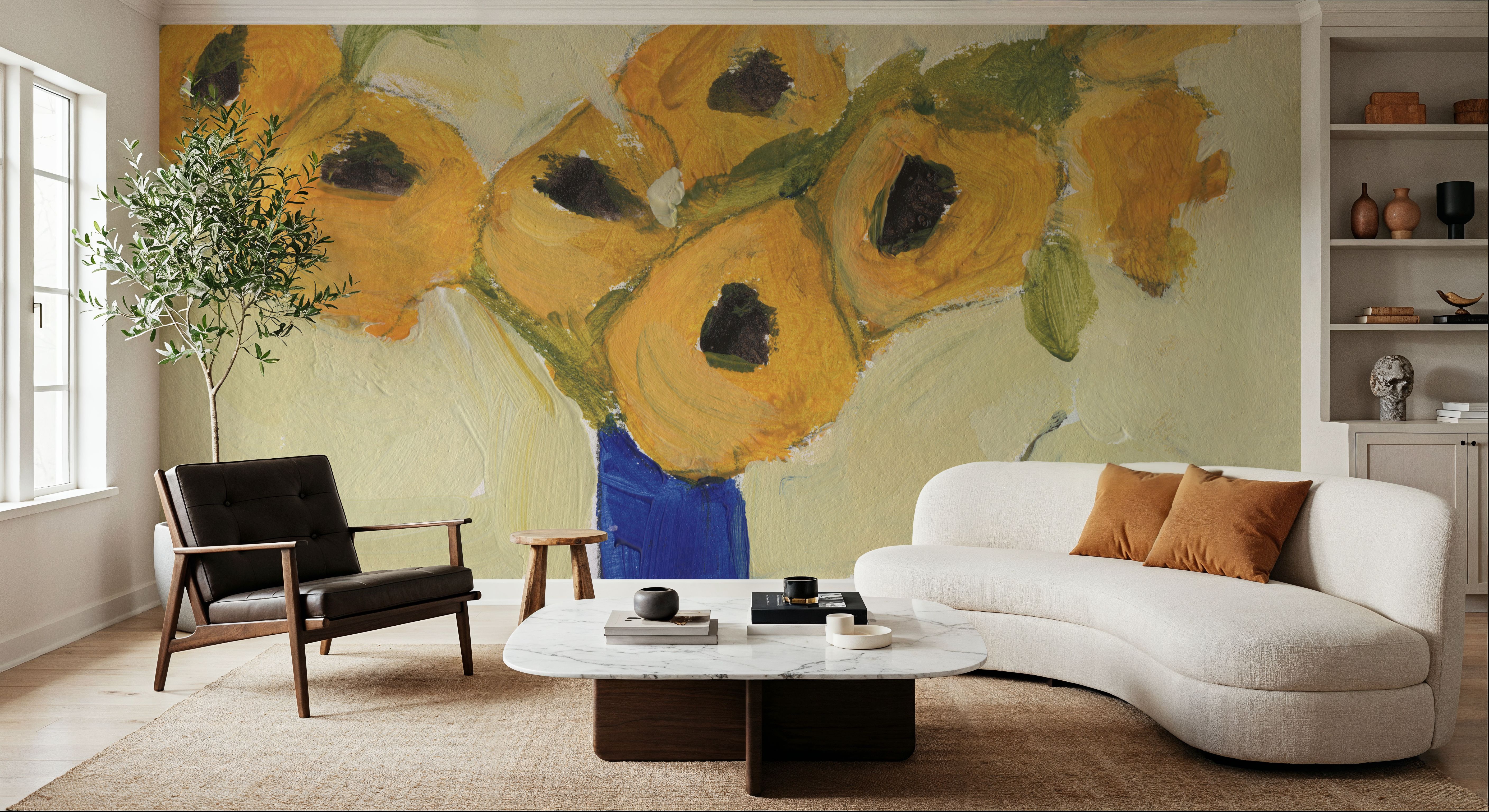 Yellow in Blue, Tapeten