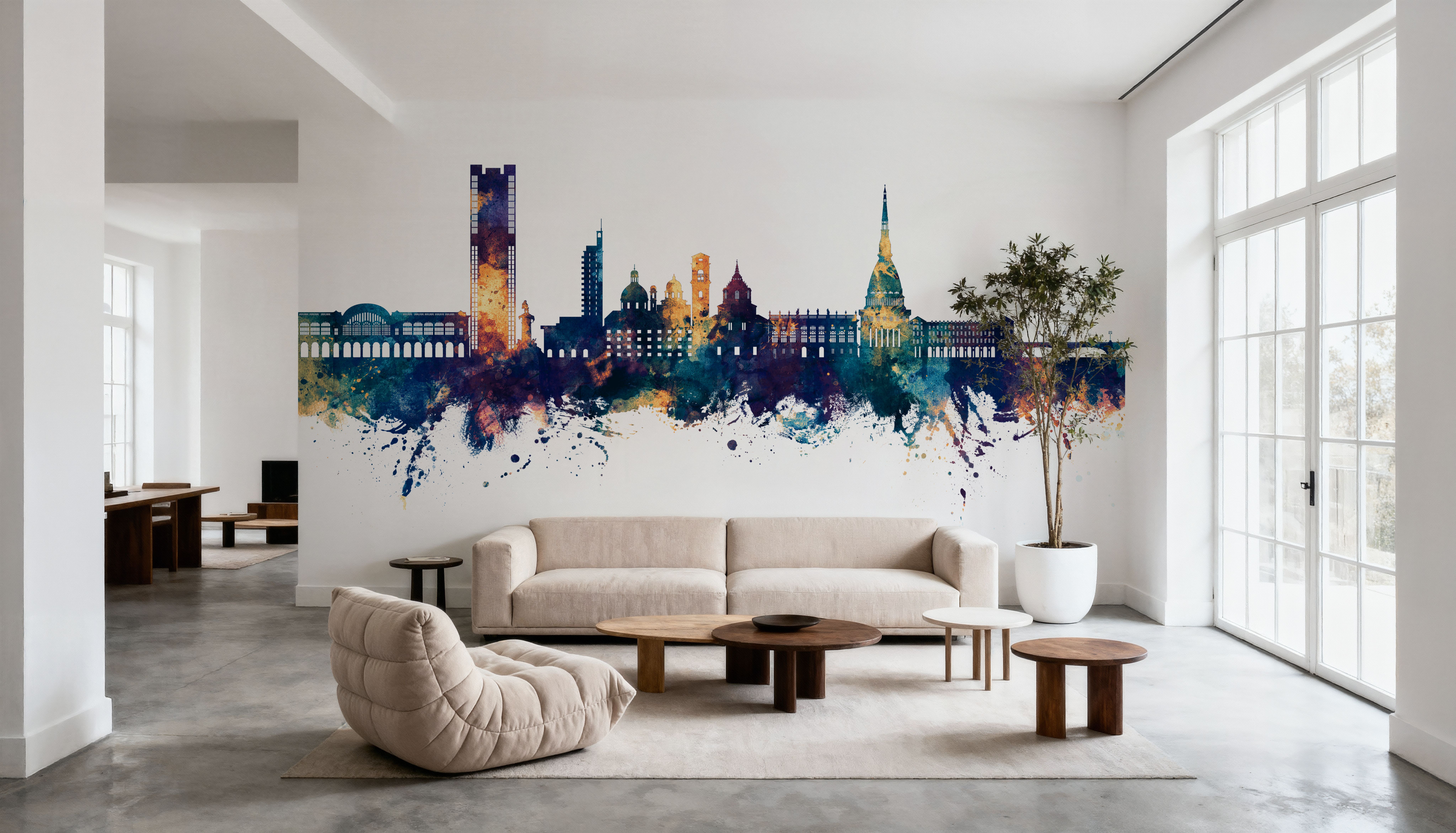 Turin Italy Blue & Bronze