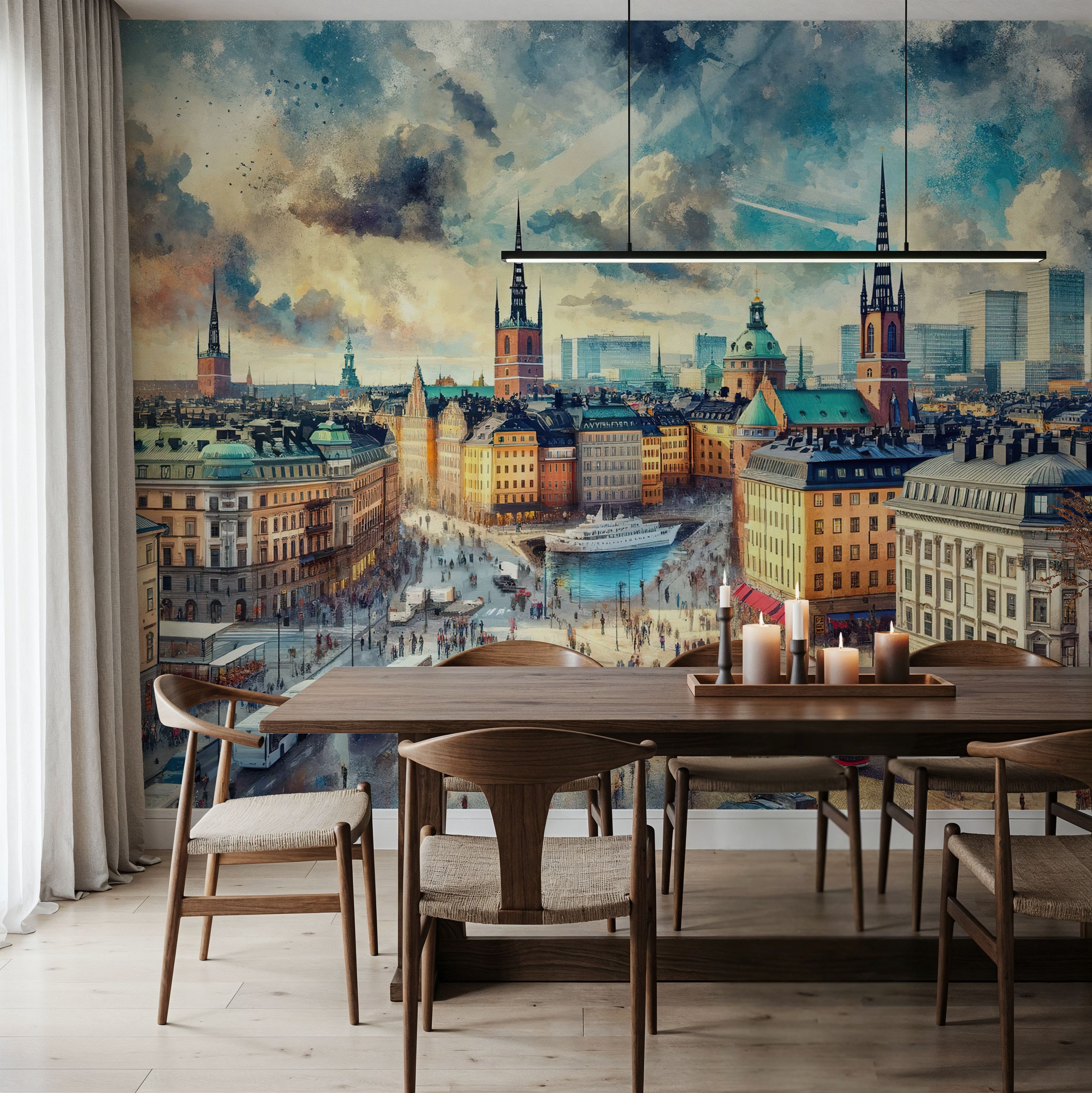 Watercolor Stockholm Sweden