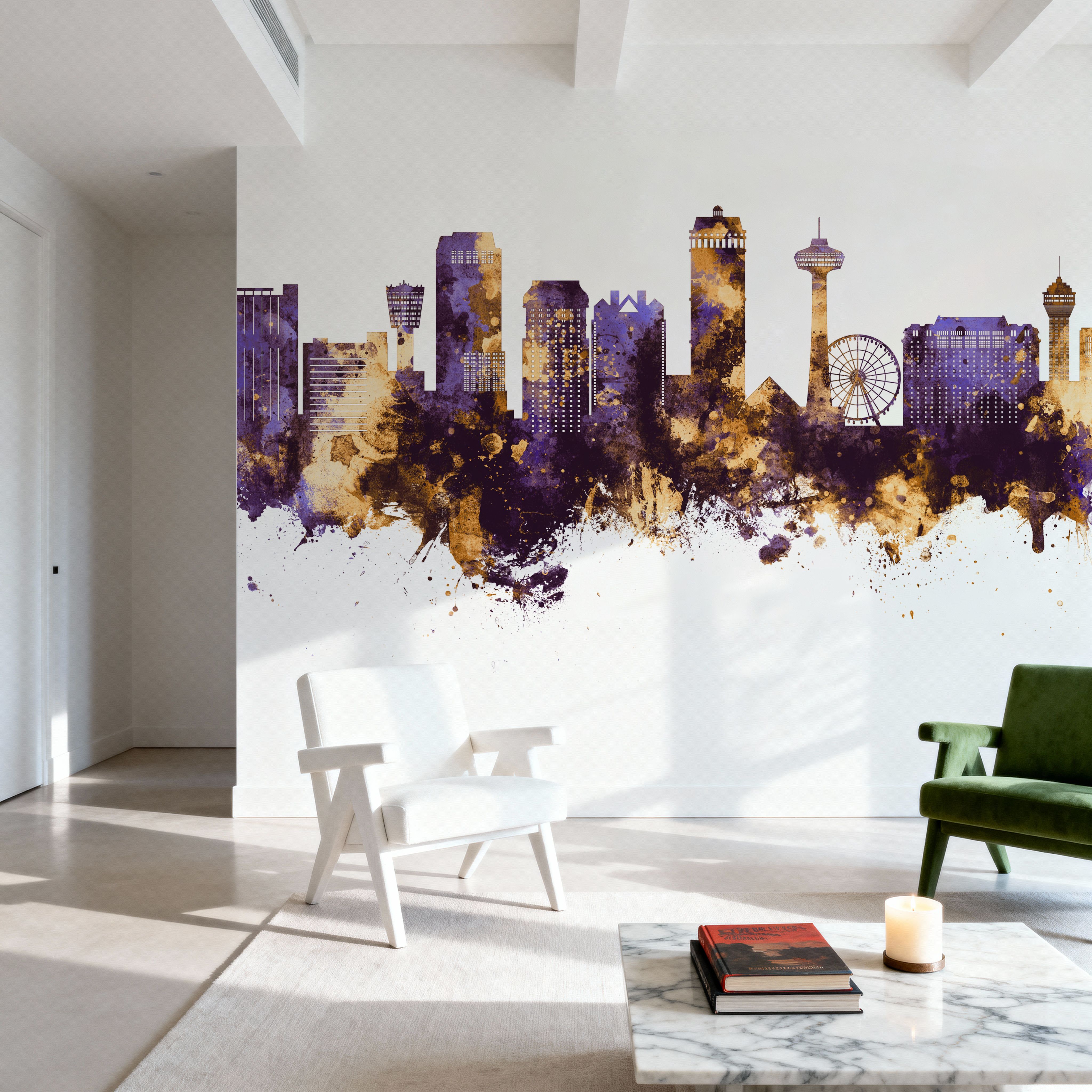 Niagara Falls Skyline Purple & Gold
