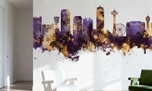 Niagara Falls Skyline Purple & Gold