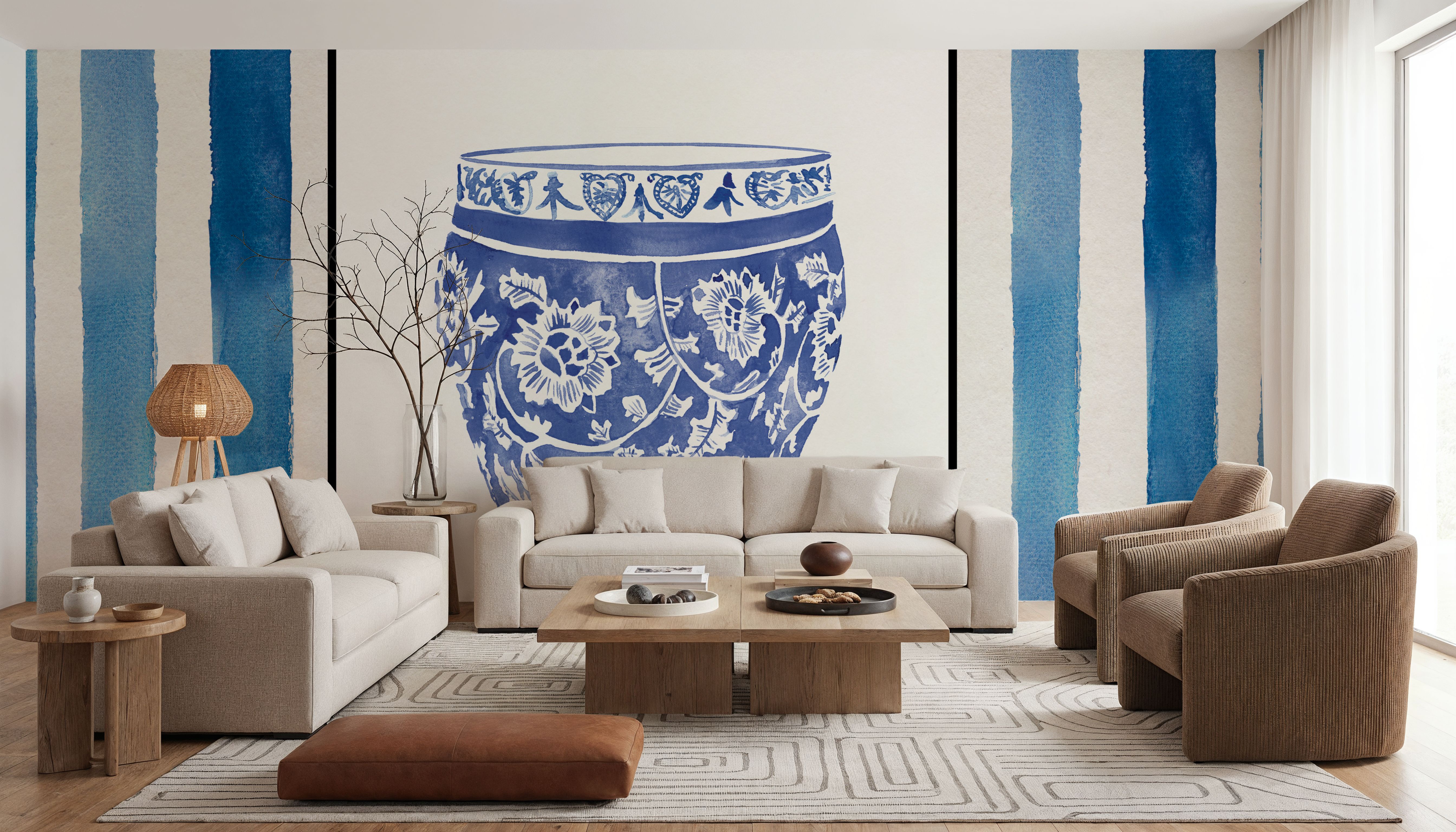 Chinoiserie Vase IV Stripes