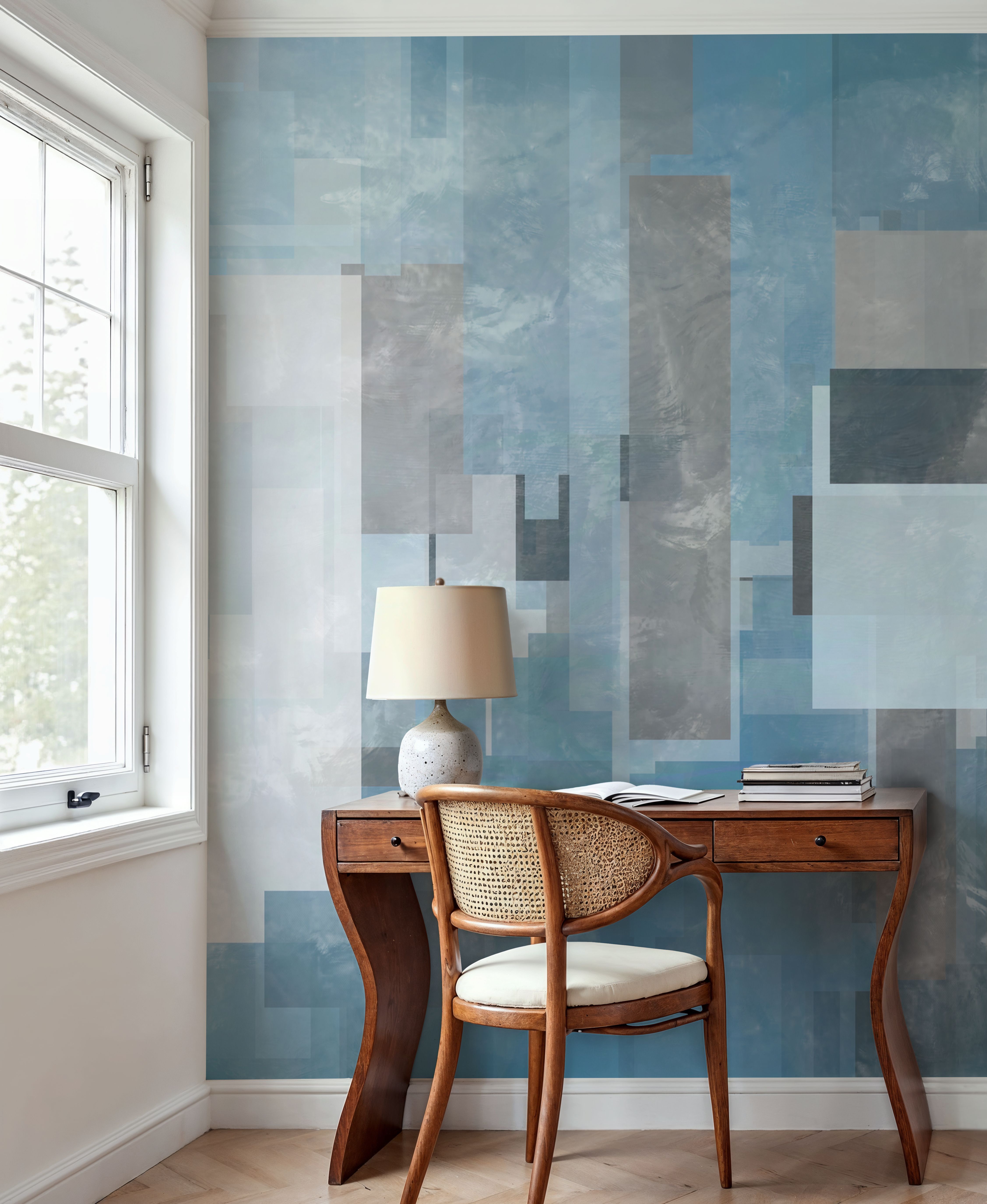 Geometric Abstract Blue