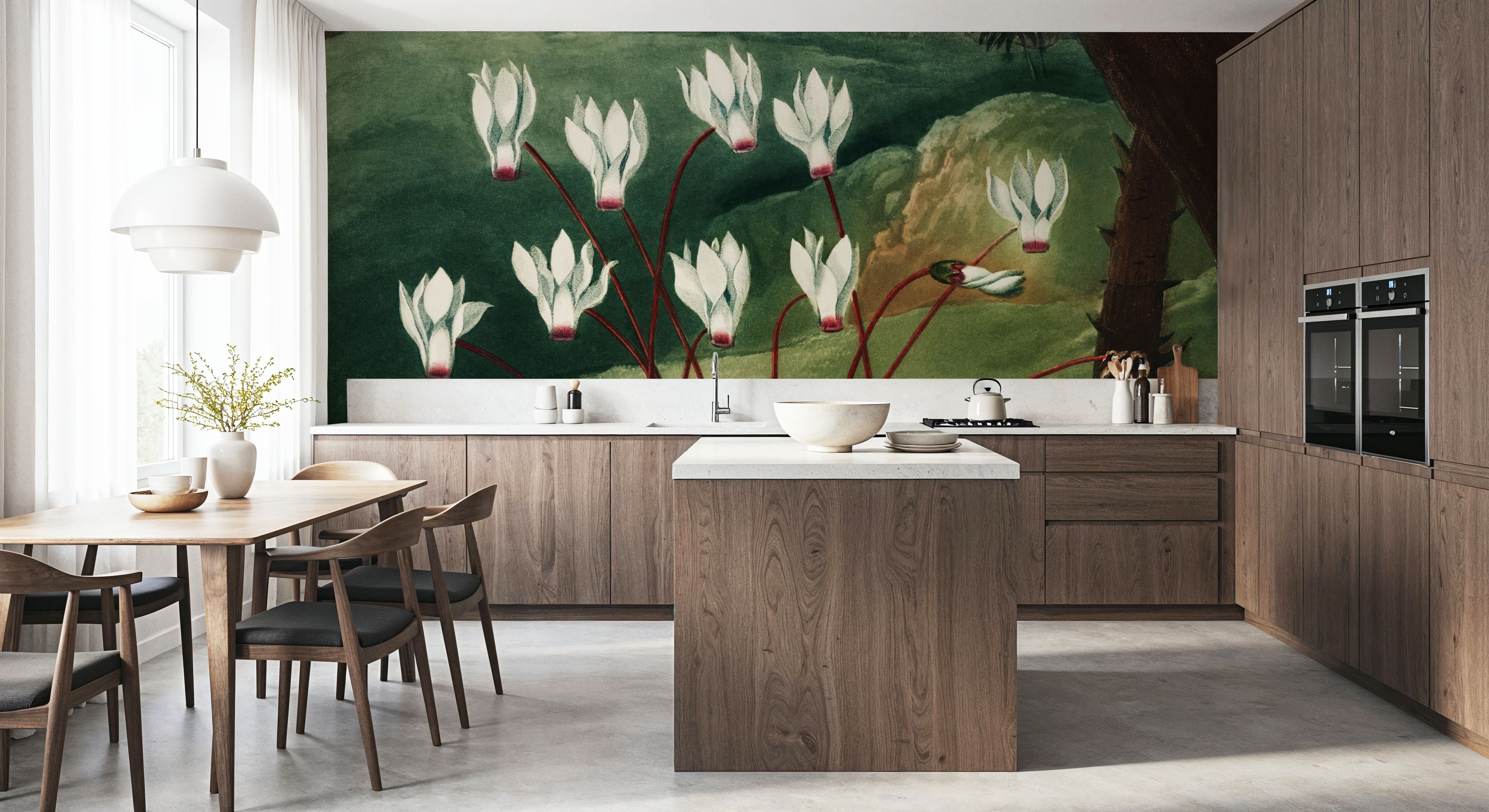 The Persian Cyclamen, Papel pintado