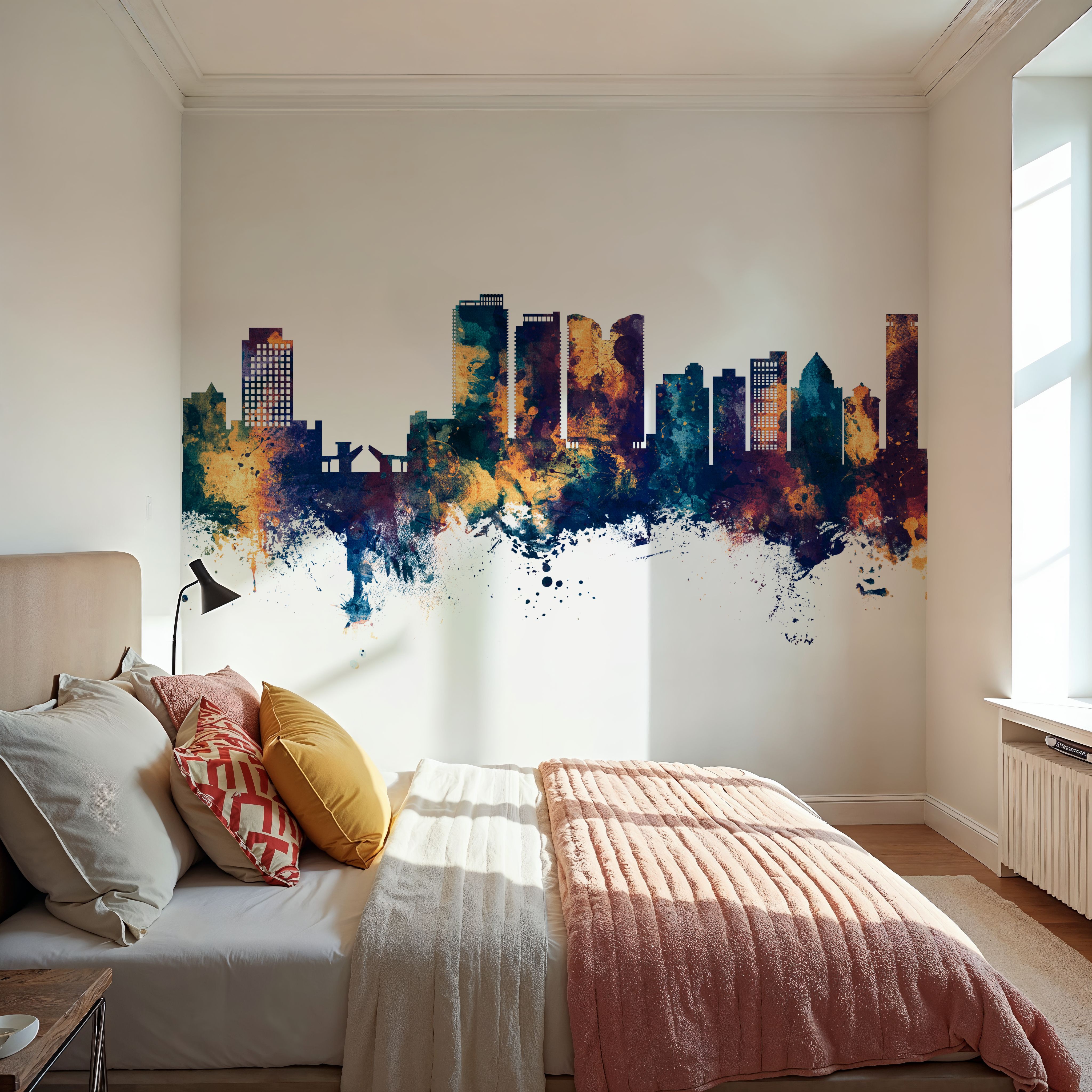 Fort Lauderdale Florida Skyline Blue & Bronze