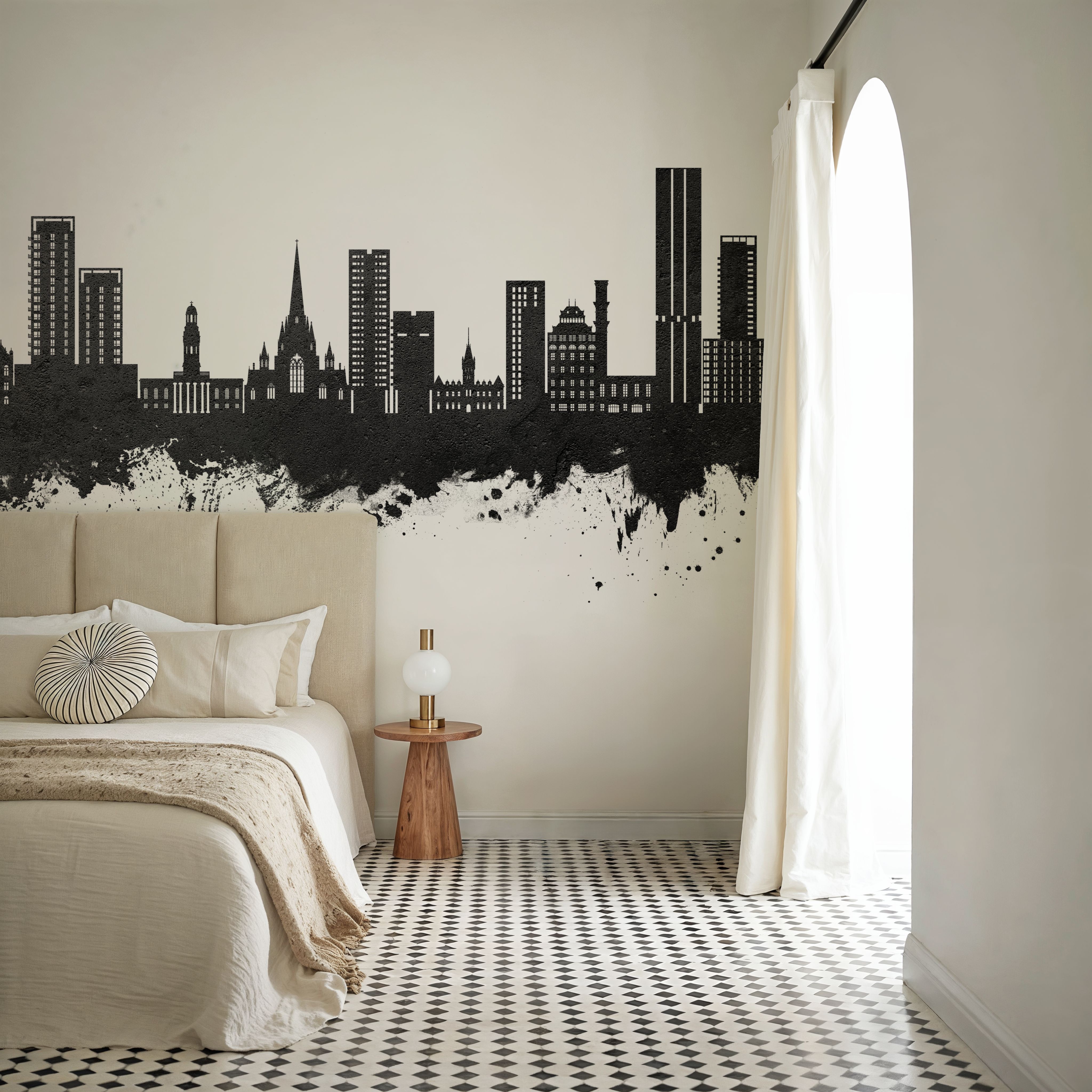 Salford England Skyline Black & White