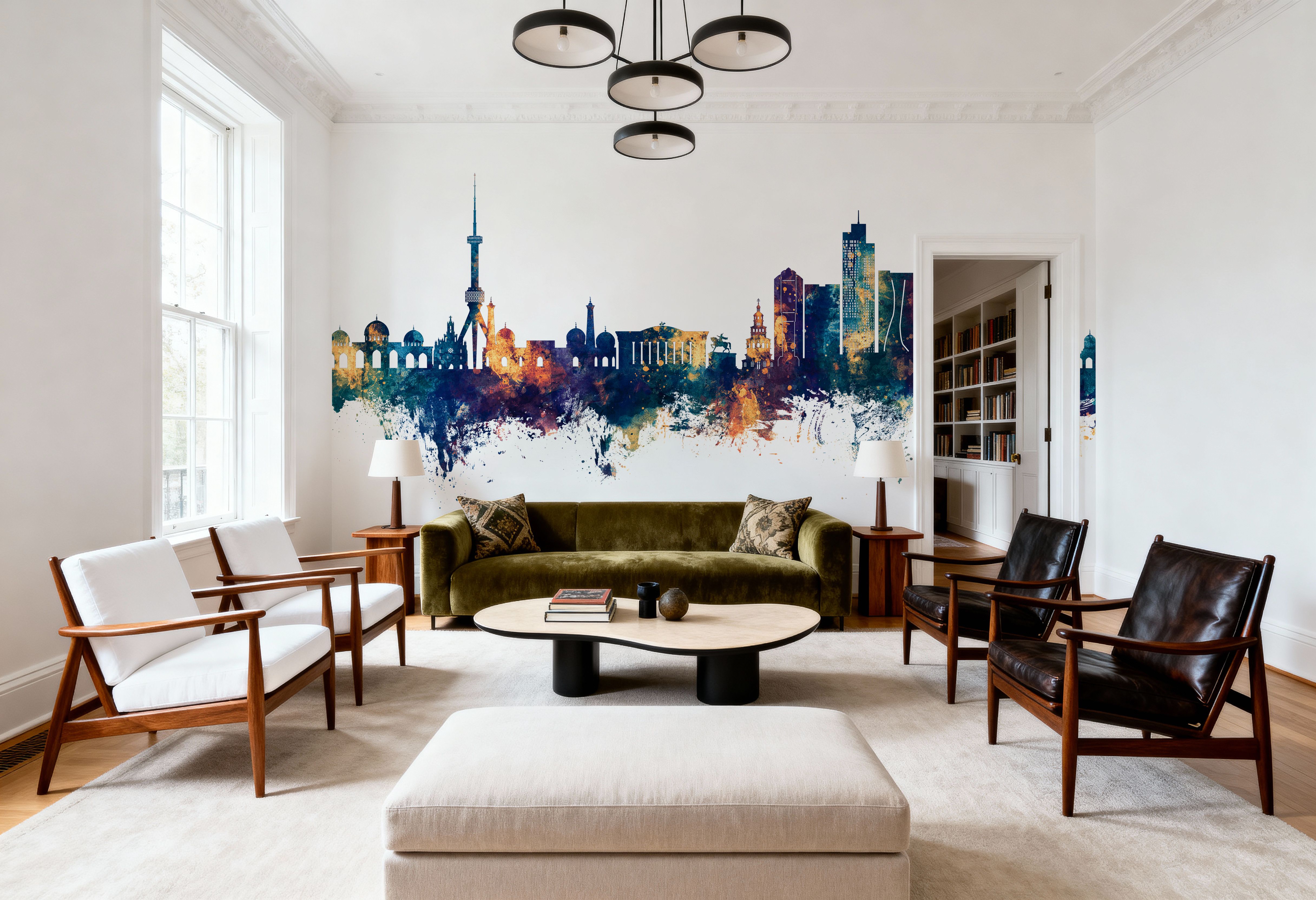 Tashkent Uzbekistan Skyline Blue & Bronze