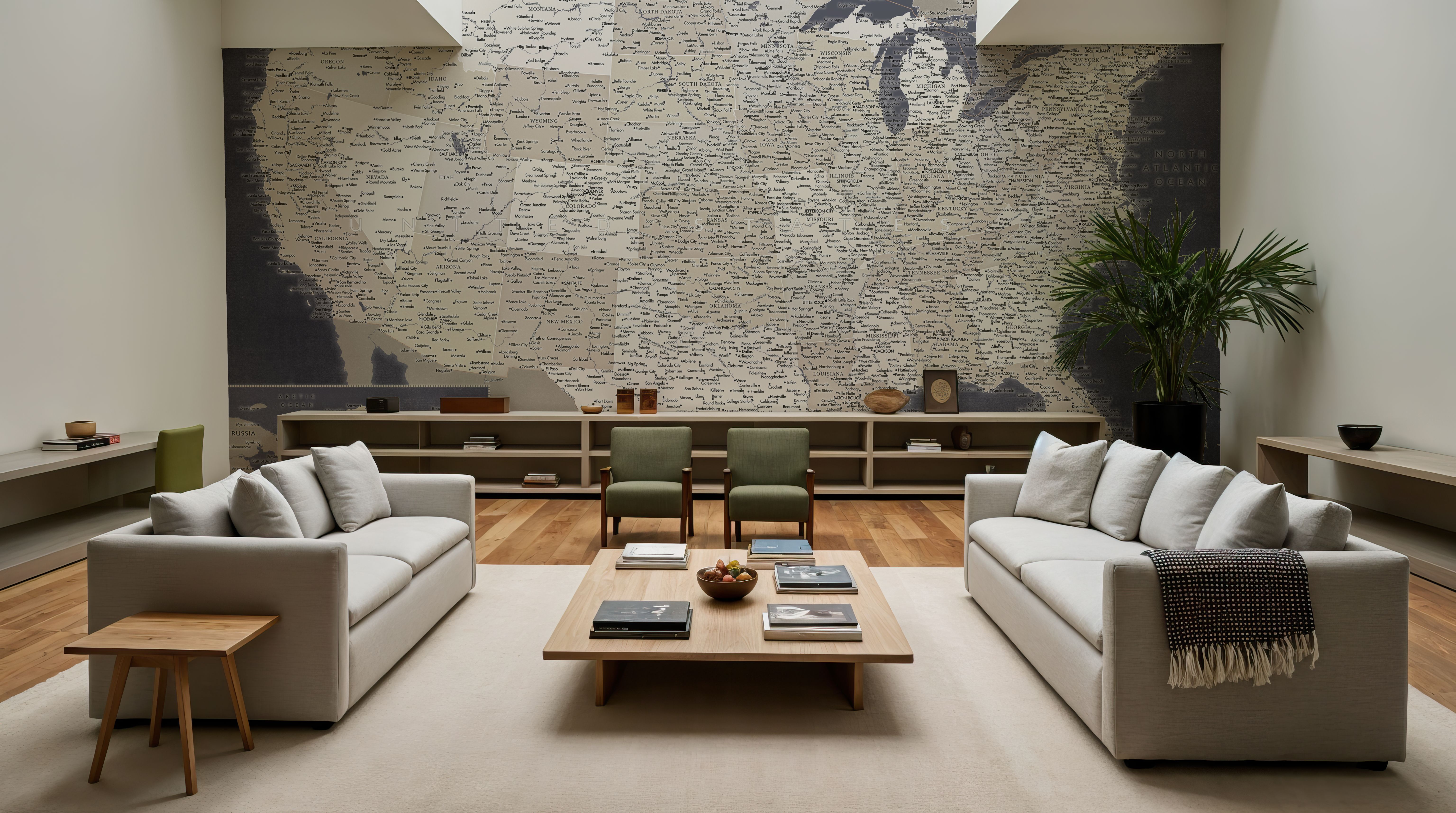 US Map Detailed - Glynn