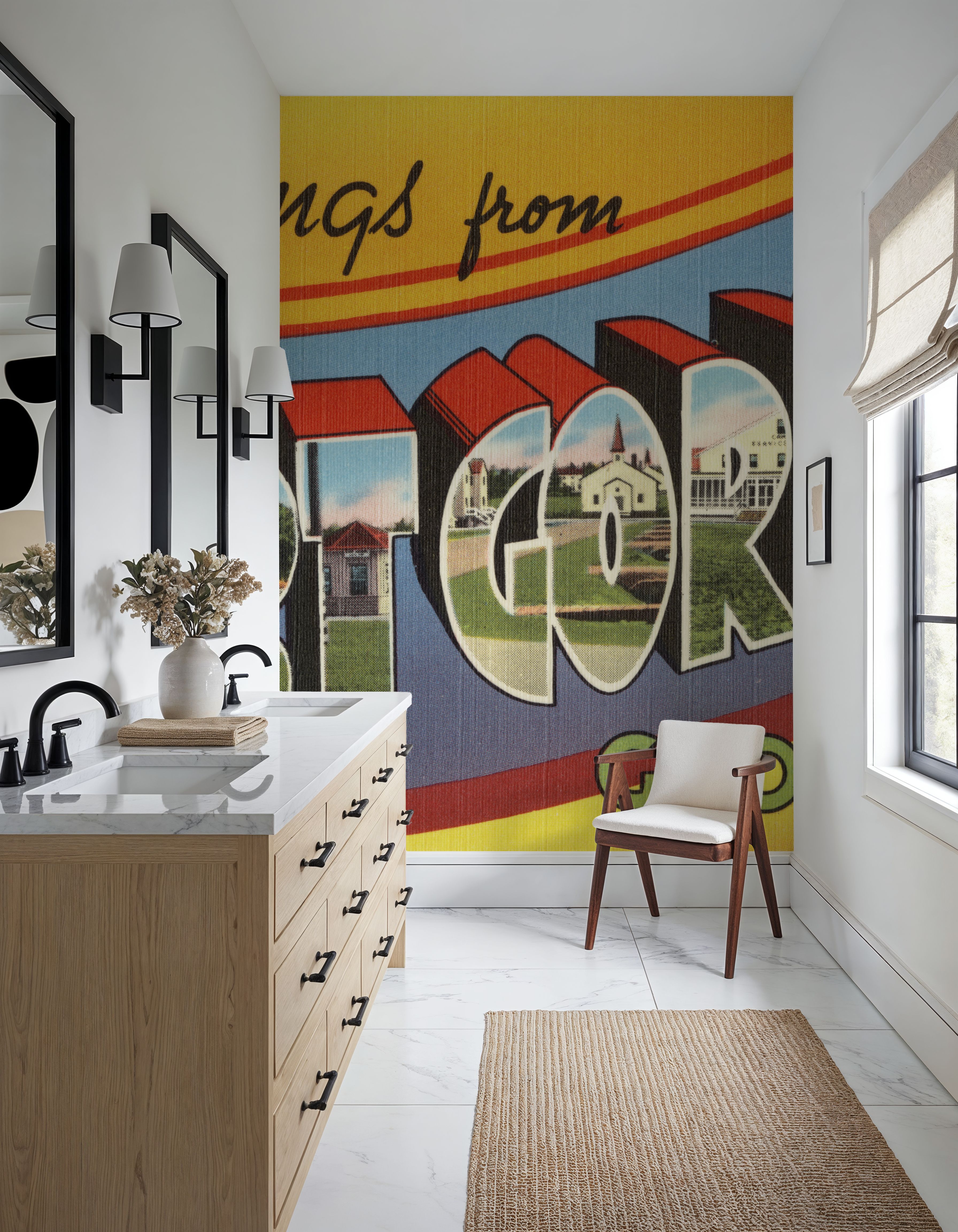 Greetings from Fort Gordon - Screenprint Postcard