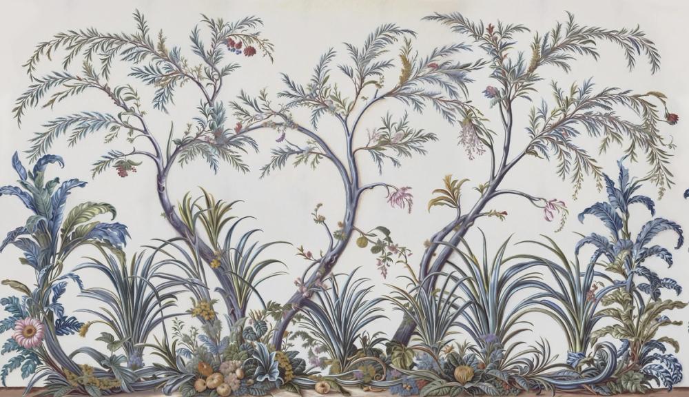 Intricate Garden, Blue & Yellow