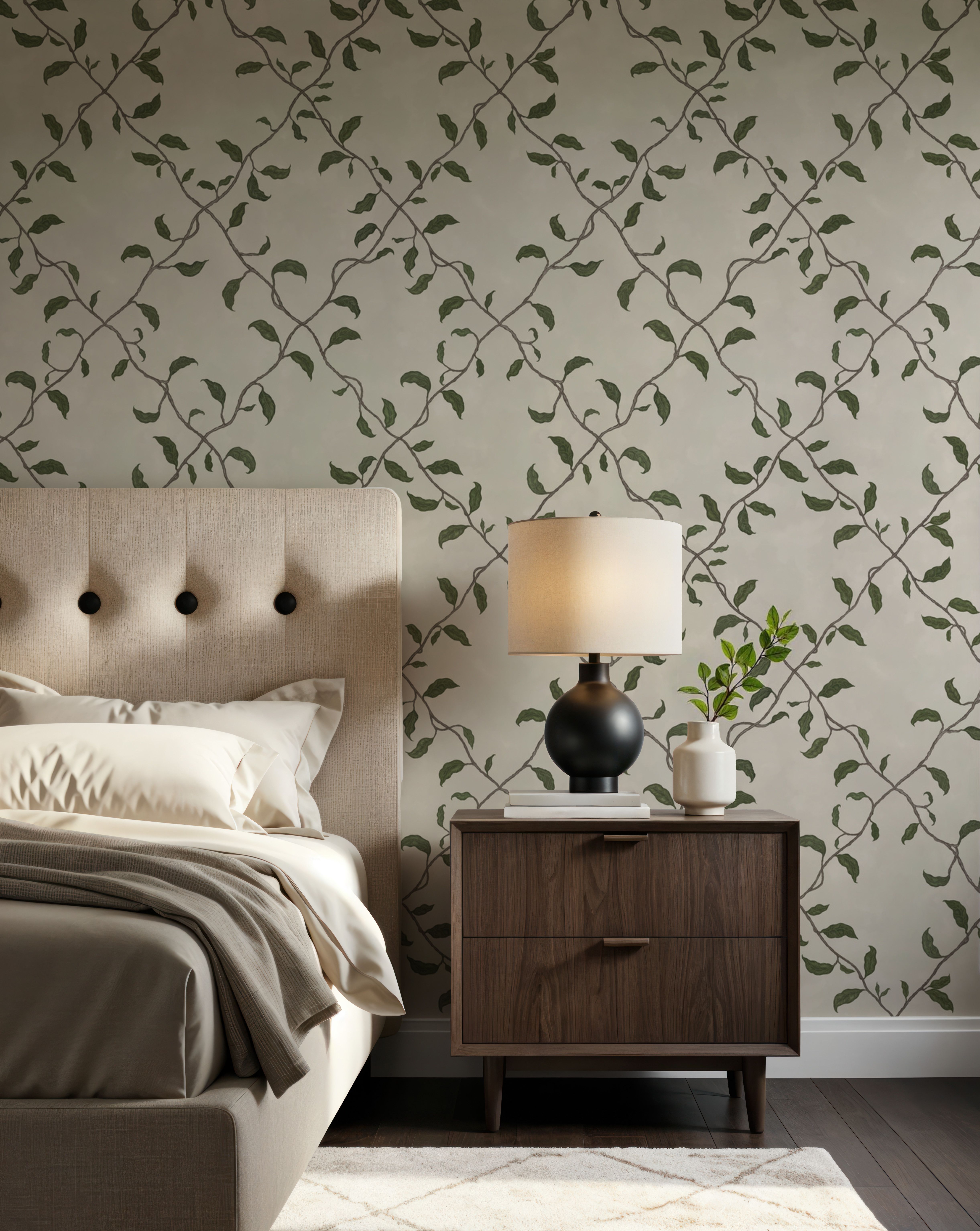 Emerald Trellis, Cream
