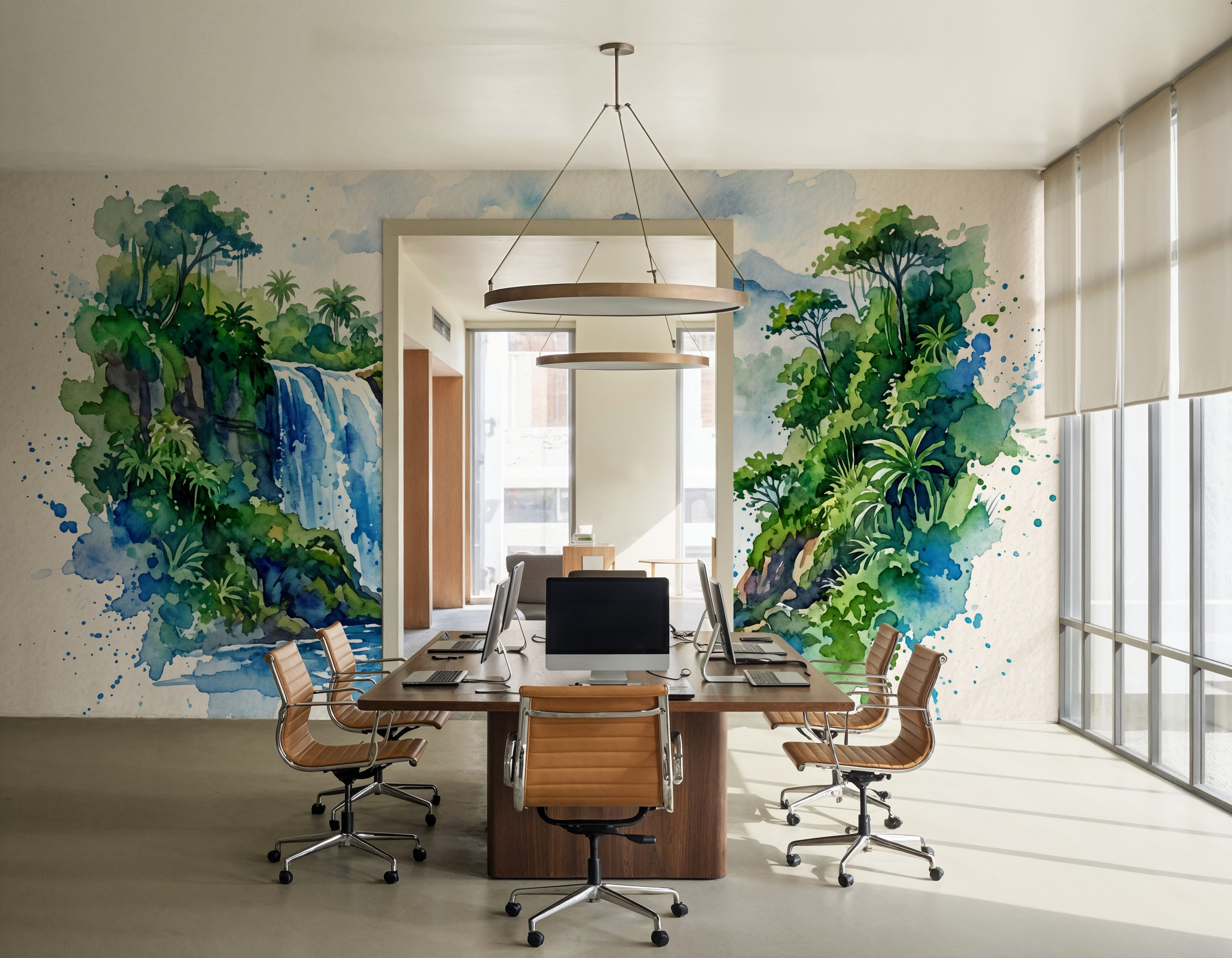 Tropical Waterfall - Watercolor Landscapes Series