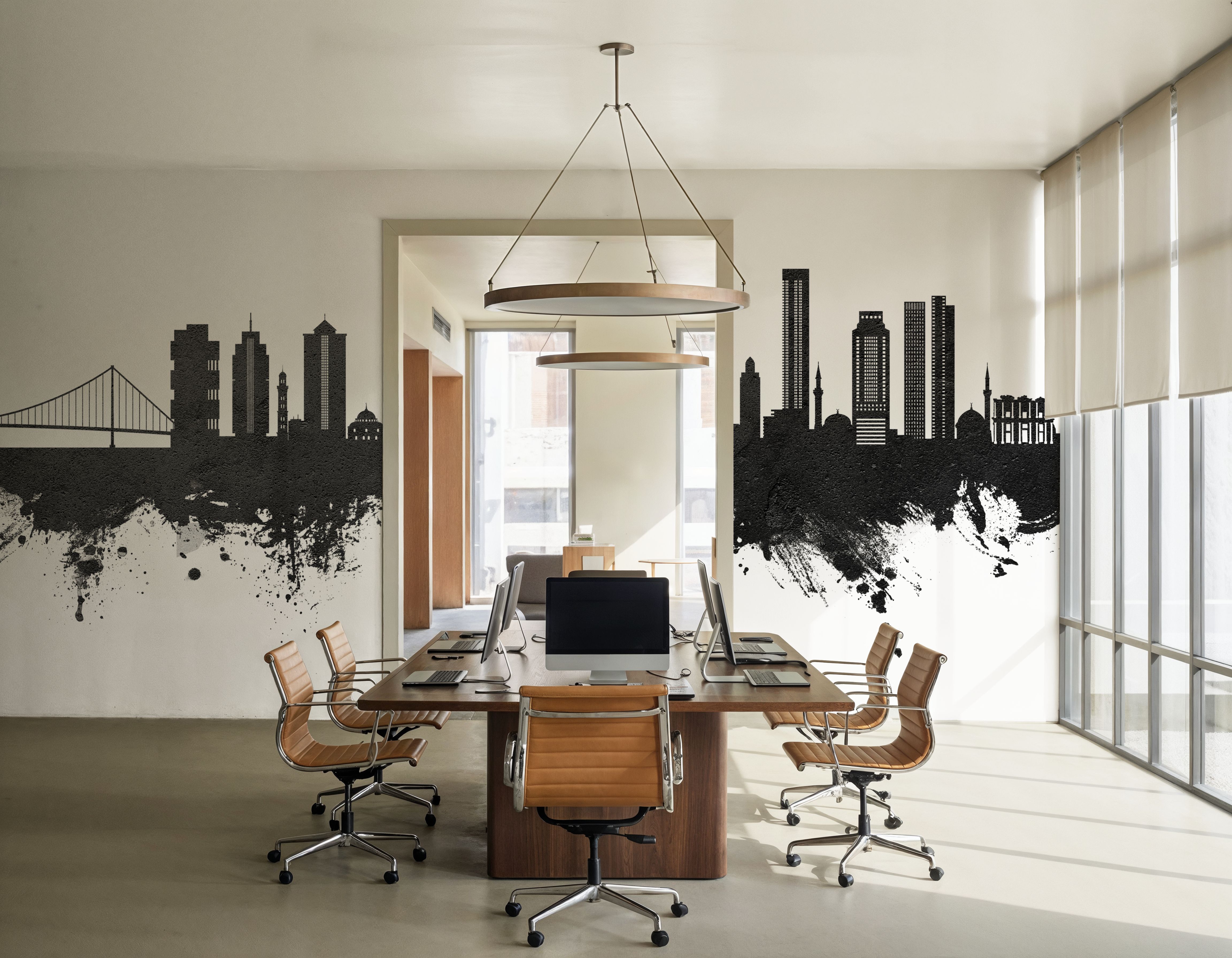 Izmir Turkey Skyline Black & White