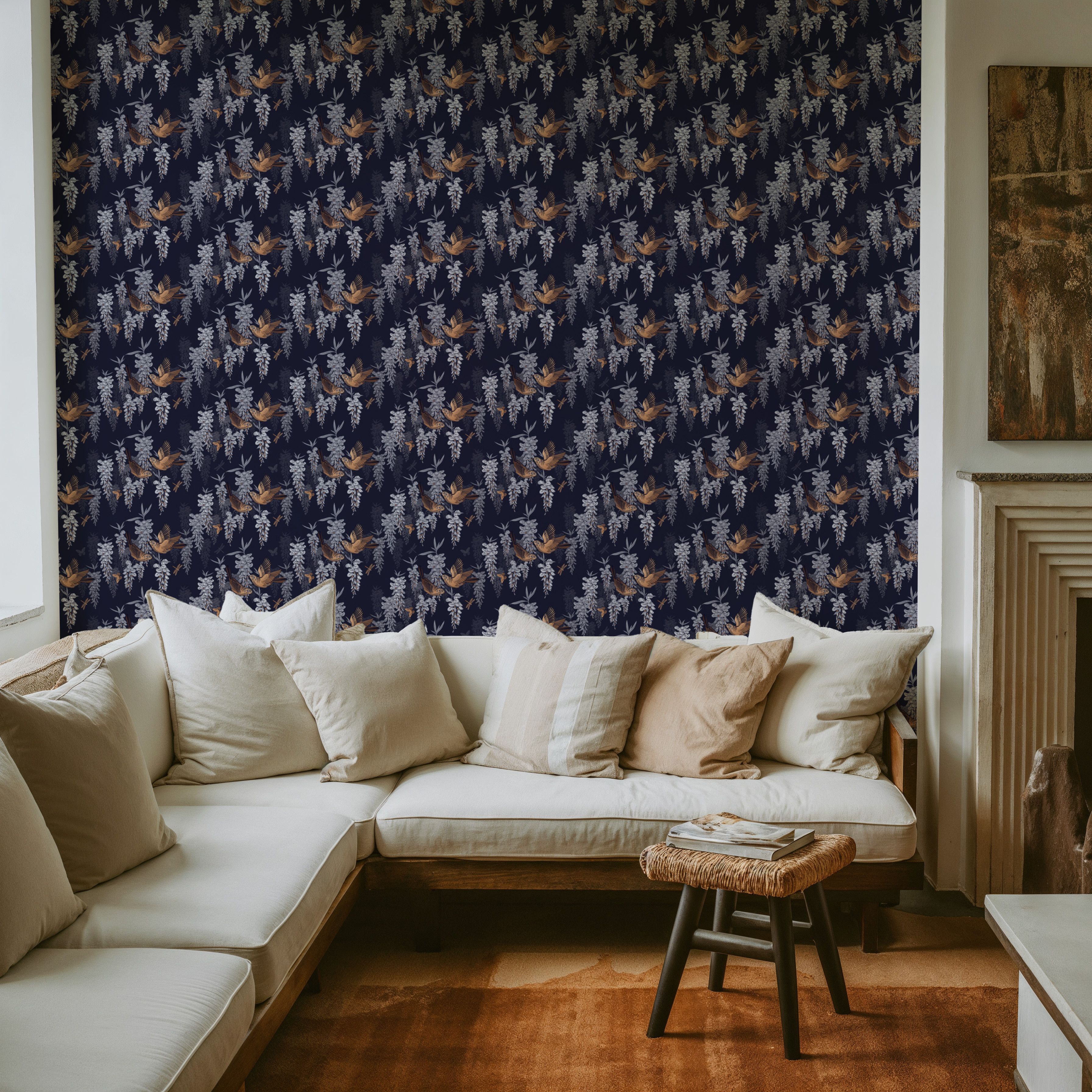 Elegant Birds Pattern, Wallpaper