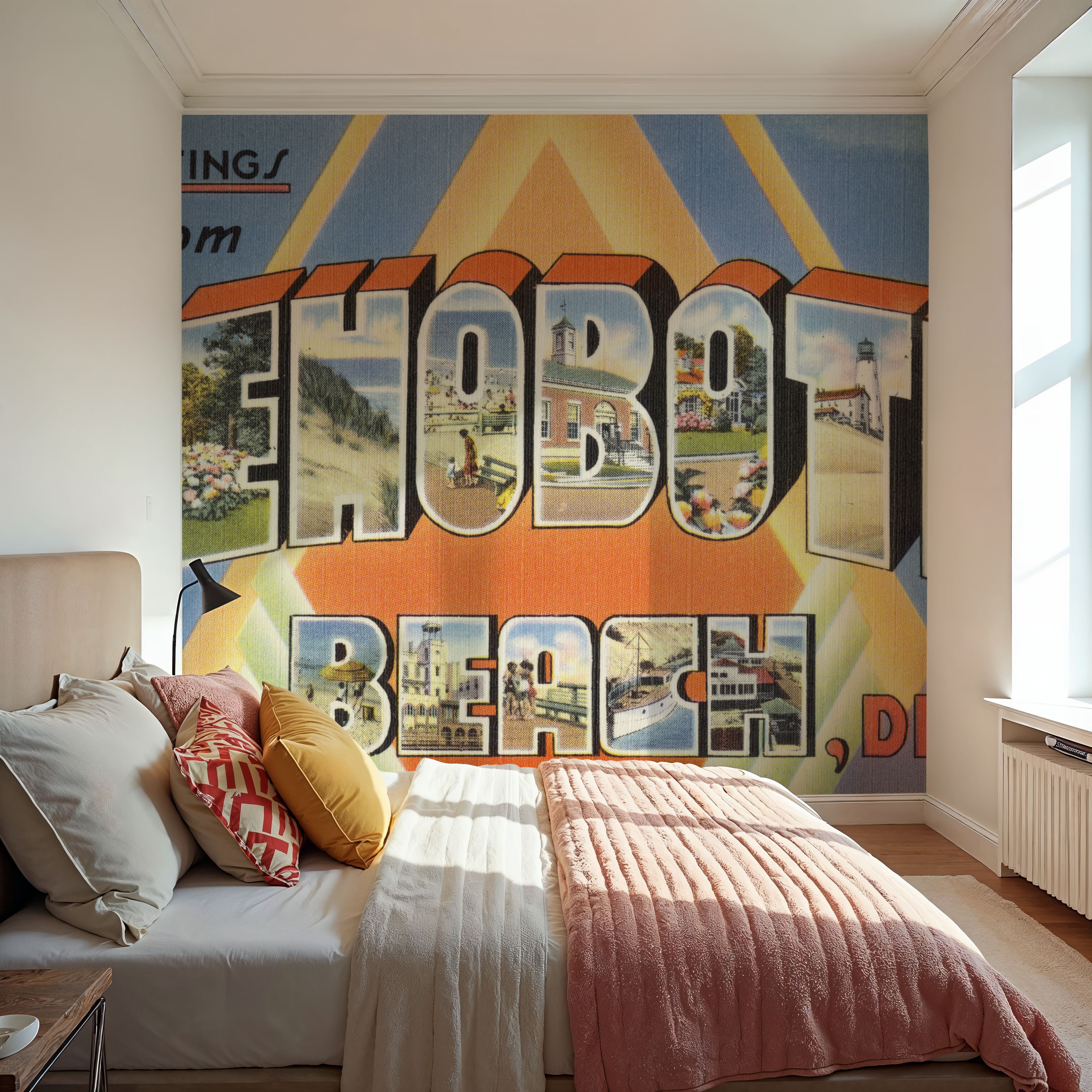 Greetings from Renoboth Beach - Screenprint Postcard