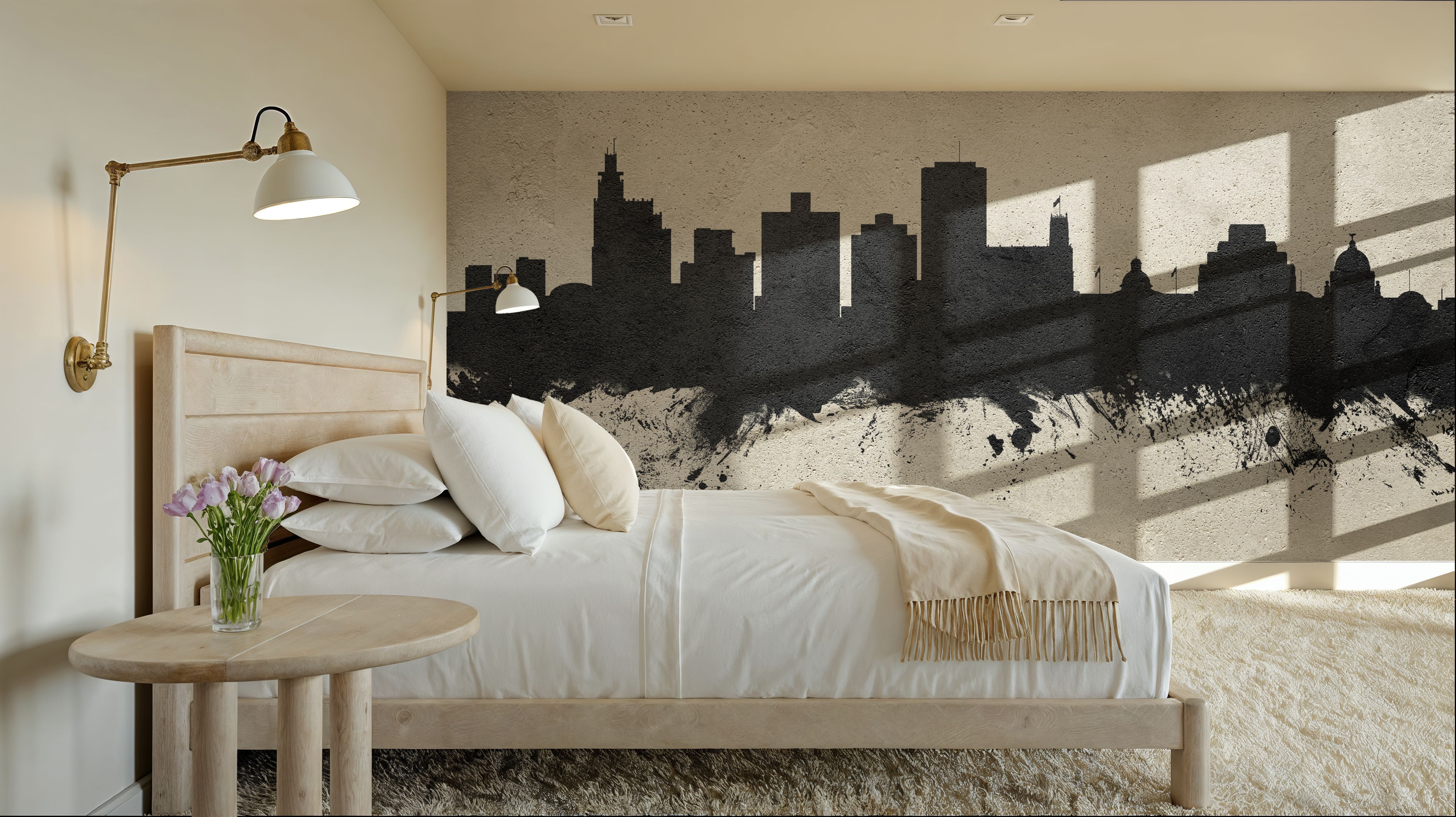 Jackson Mississippi Skyline Concrete, Carte da parati