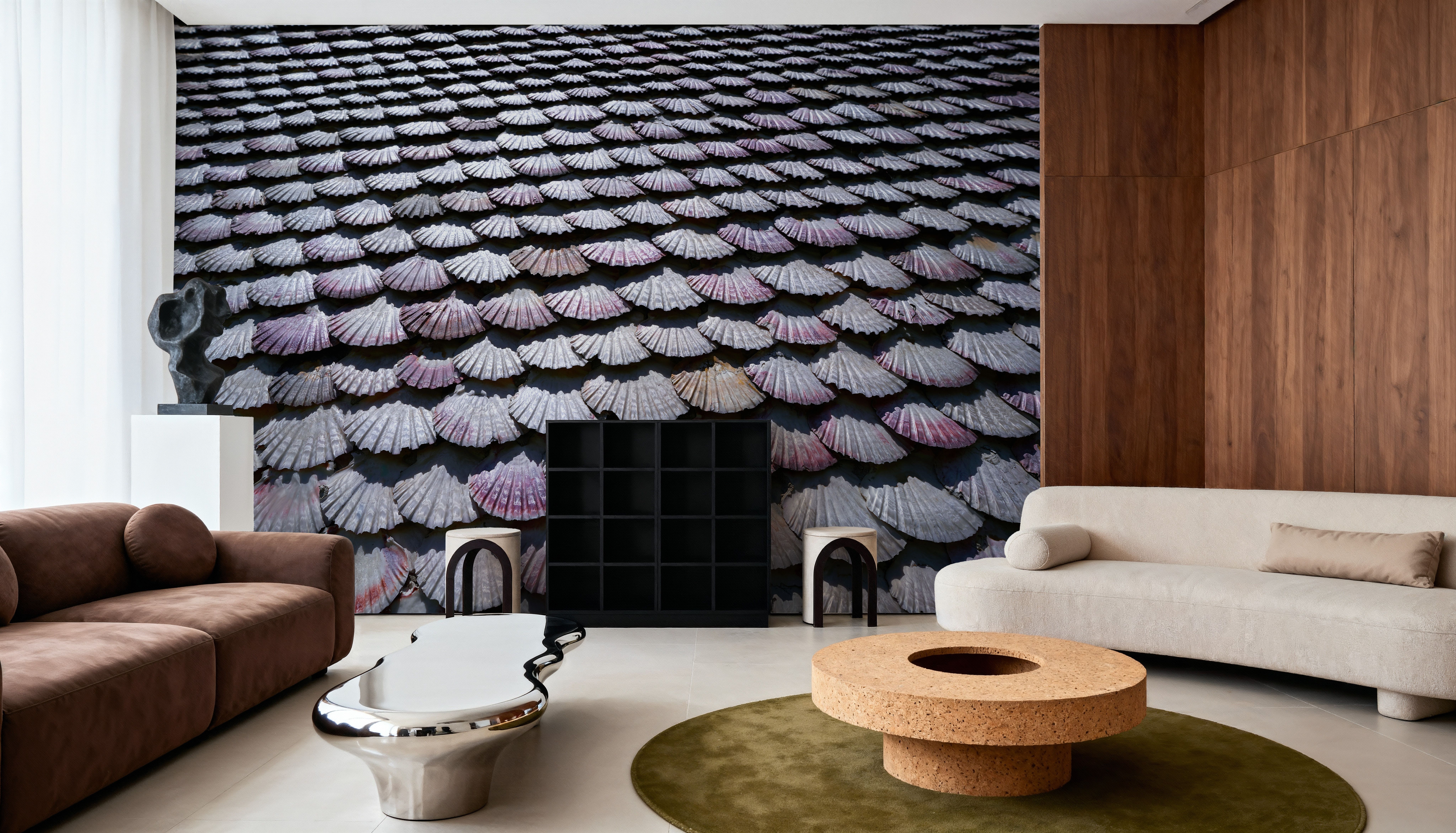 Mauve Seashell Mosaic