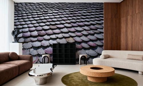 Mauve Seashell Mosaic