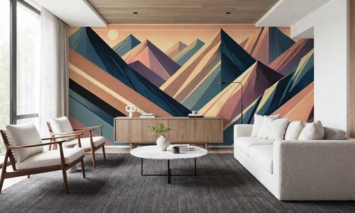 Serenity Mountain Vista in Art Deco