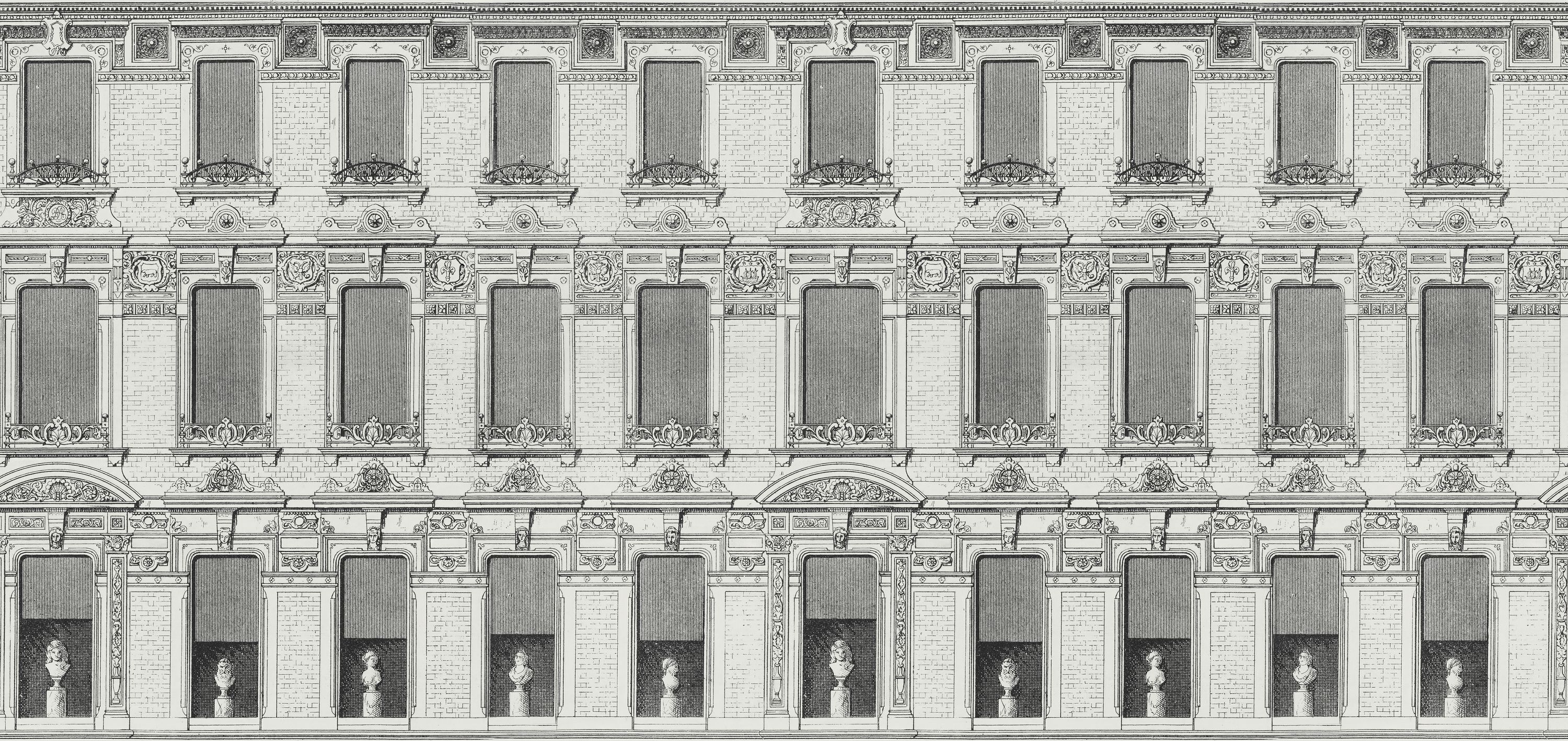 vintage facade with windows