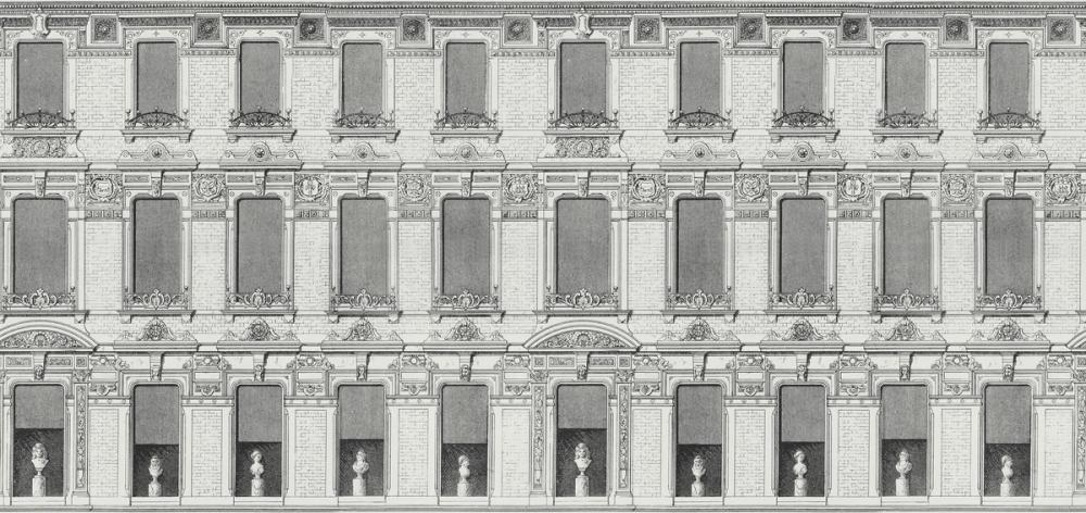 vintage facade with windows