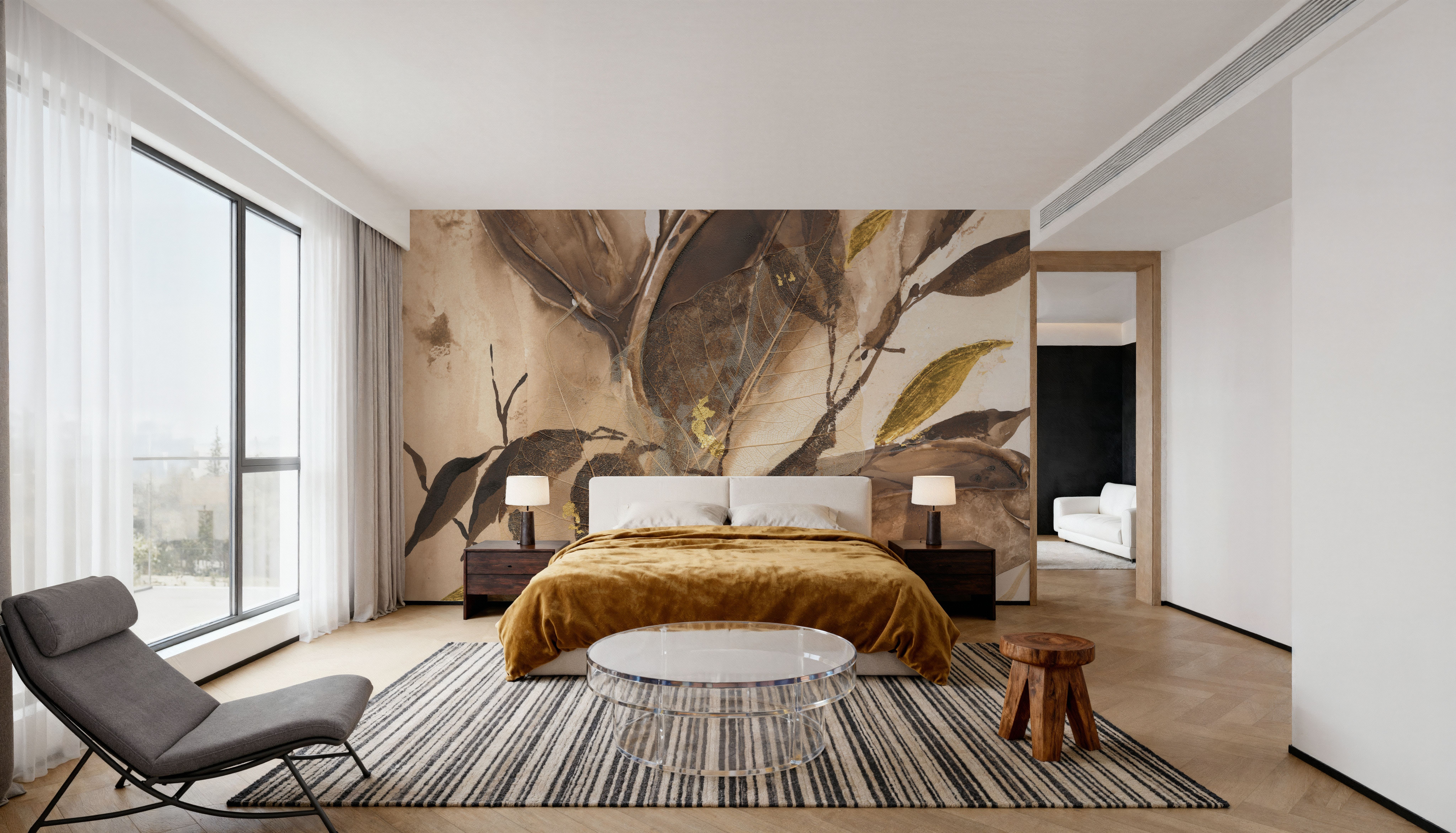 Gilded Leaf Collage I