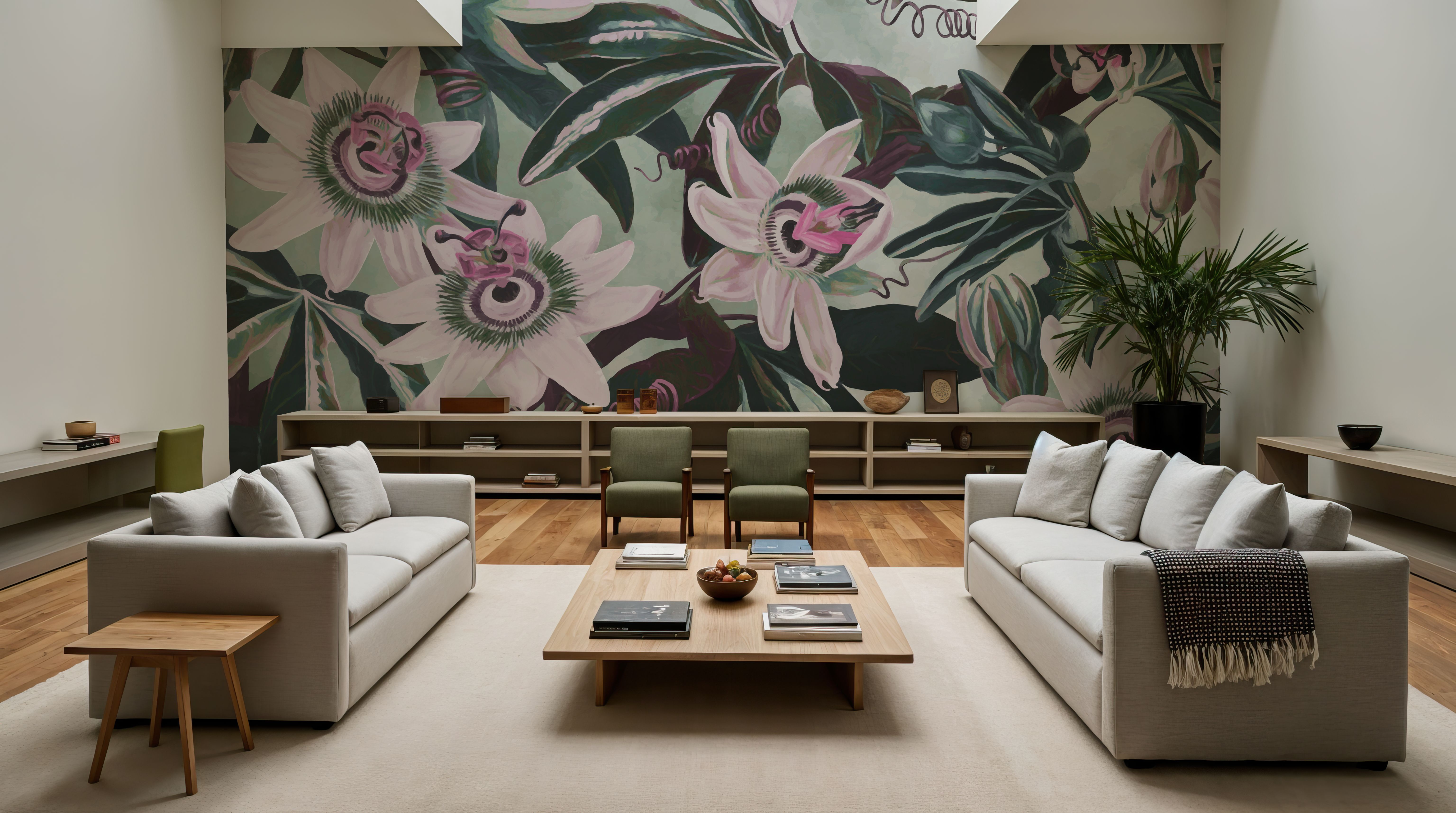 White Passiflora Bright Green