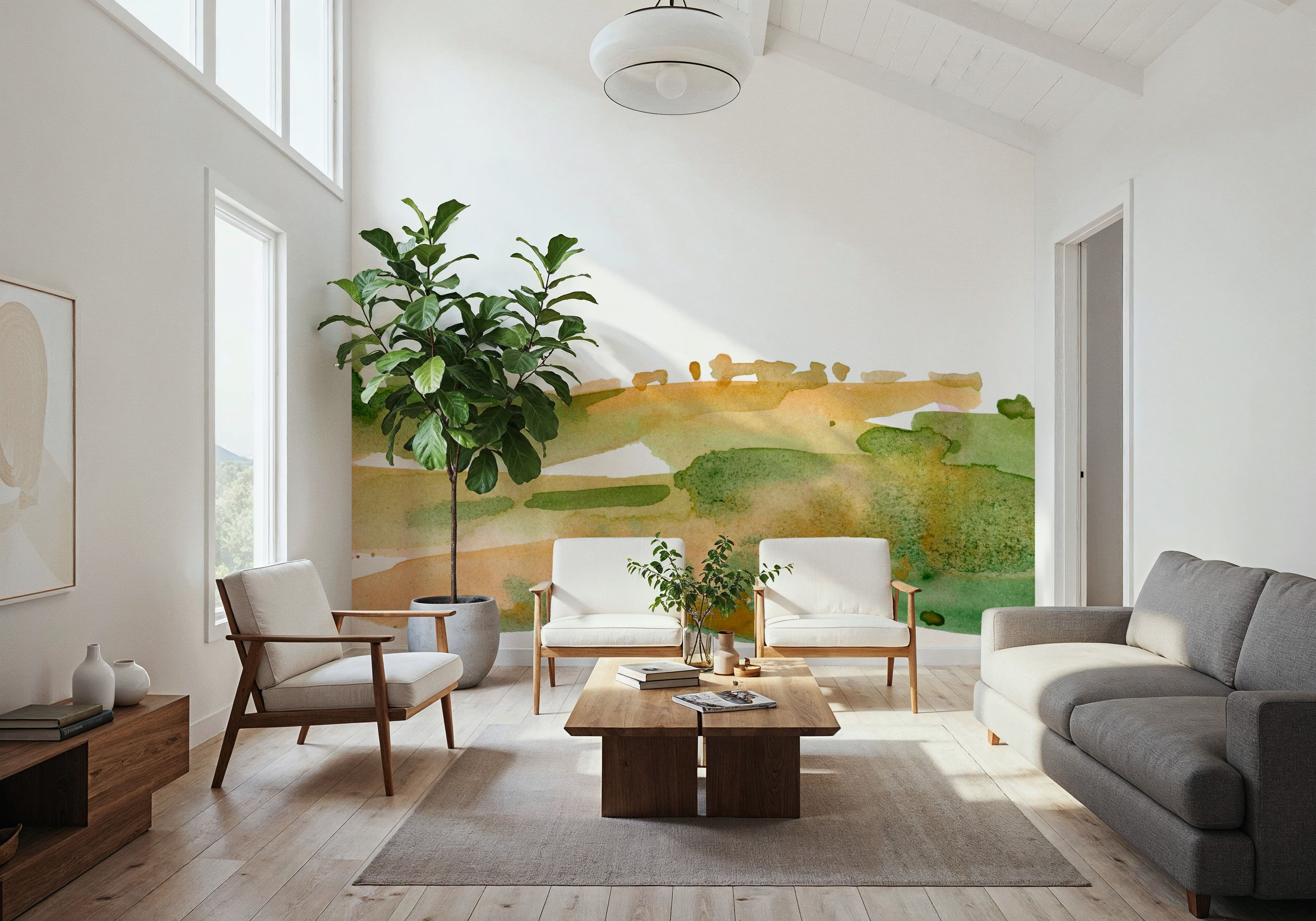 Rural Watercolor Landscape