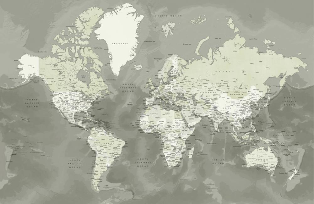 World Map Cities - Faolan