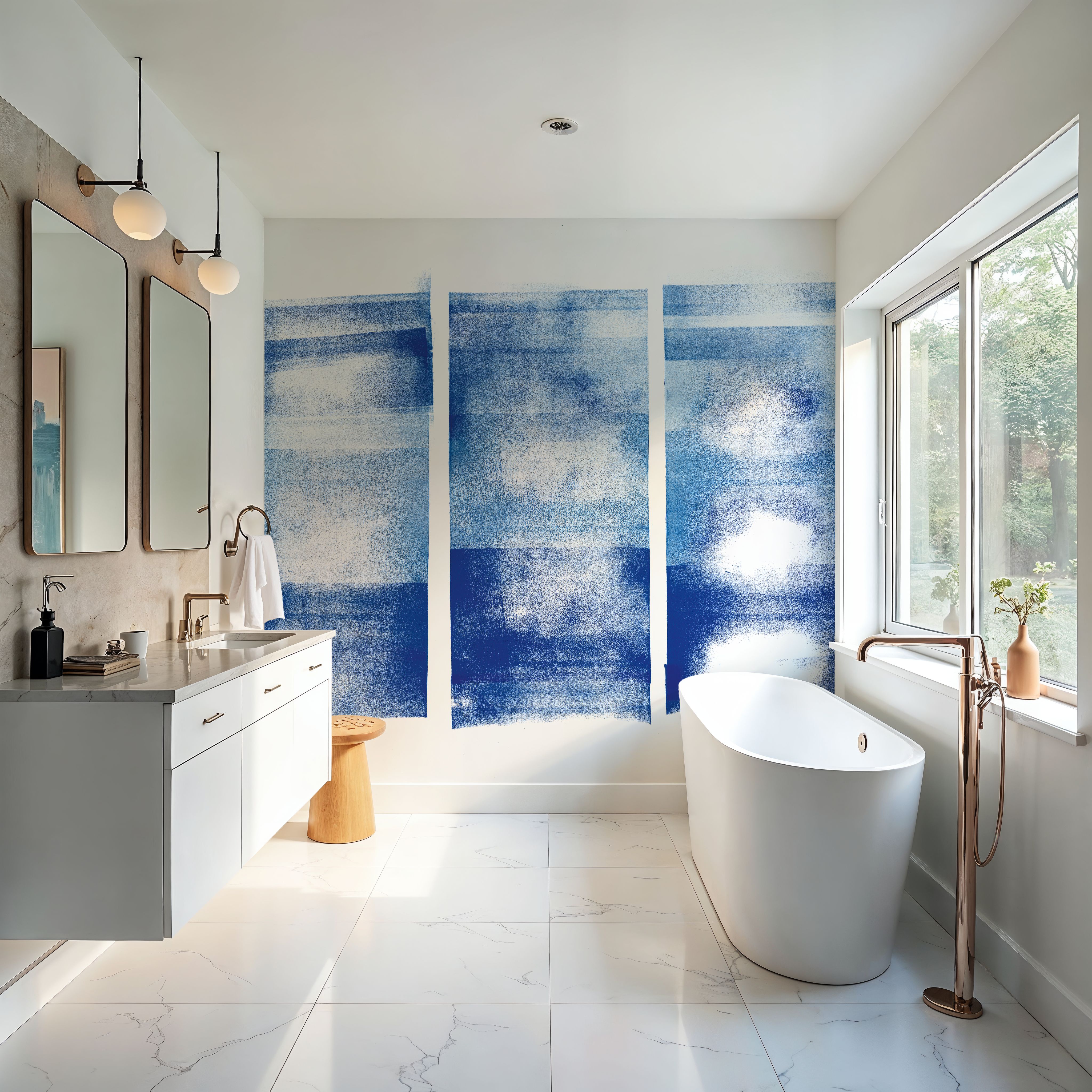 Blue Geometric Abstract