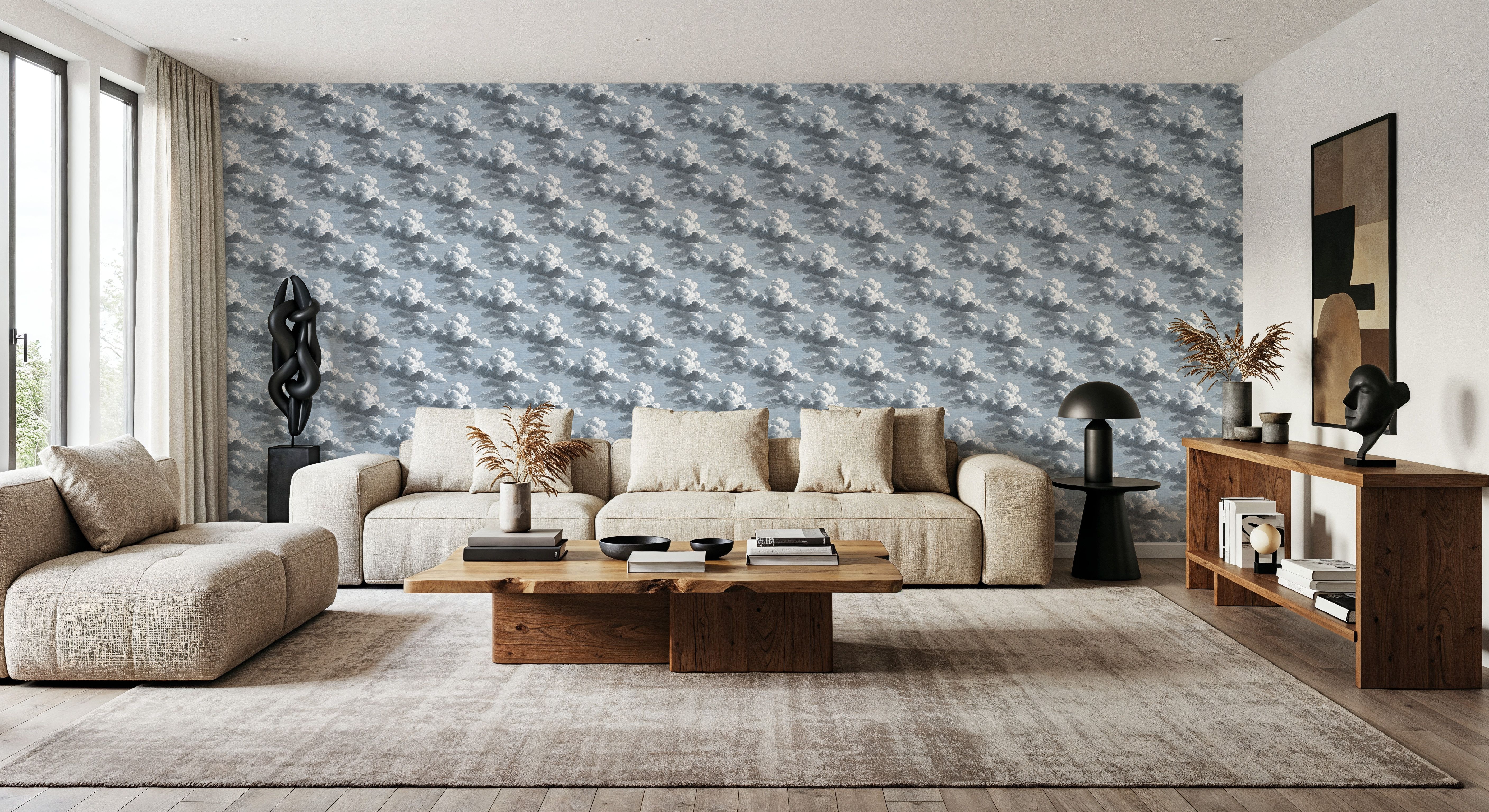 Intaglio Clouds, Ink Blue